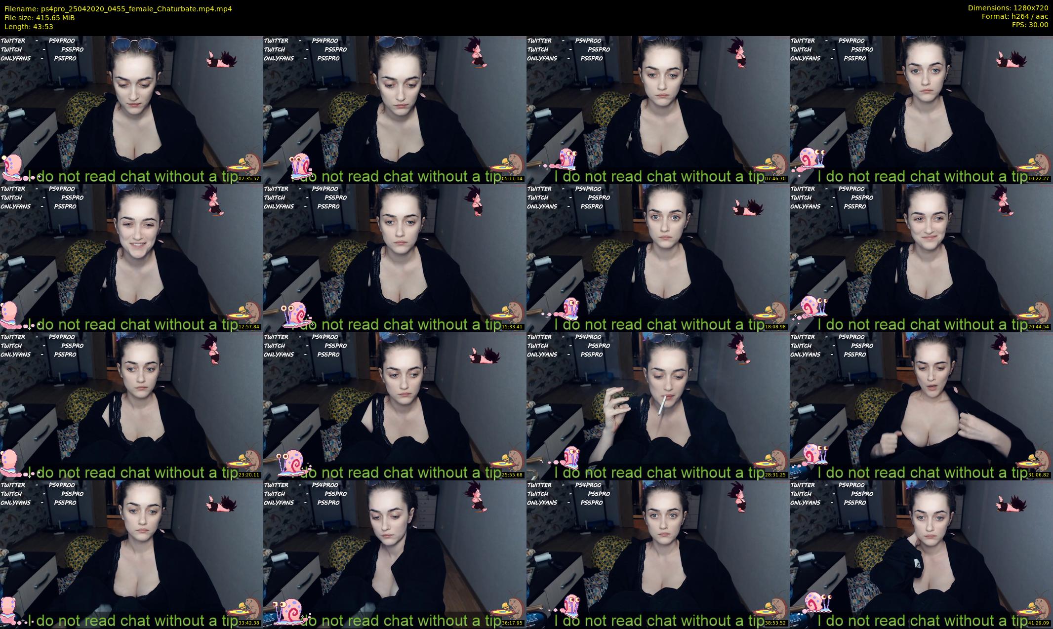 ps4pro — 44 minute Chaturbate female cam show recording, 720p, Apr 25, 2020