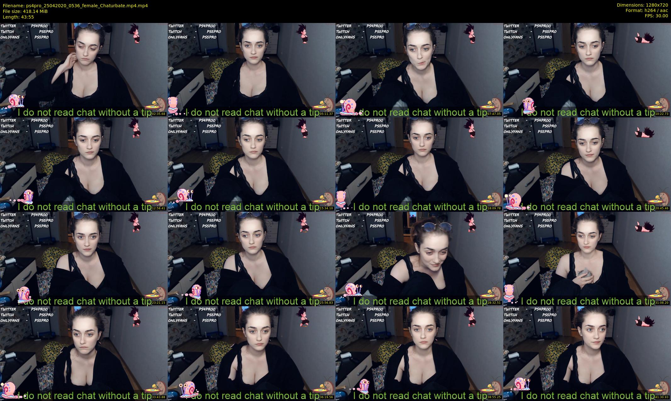 ps4pro — 44 minute Chaturbate female cam show recording, 720p, Apr 25, 2020