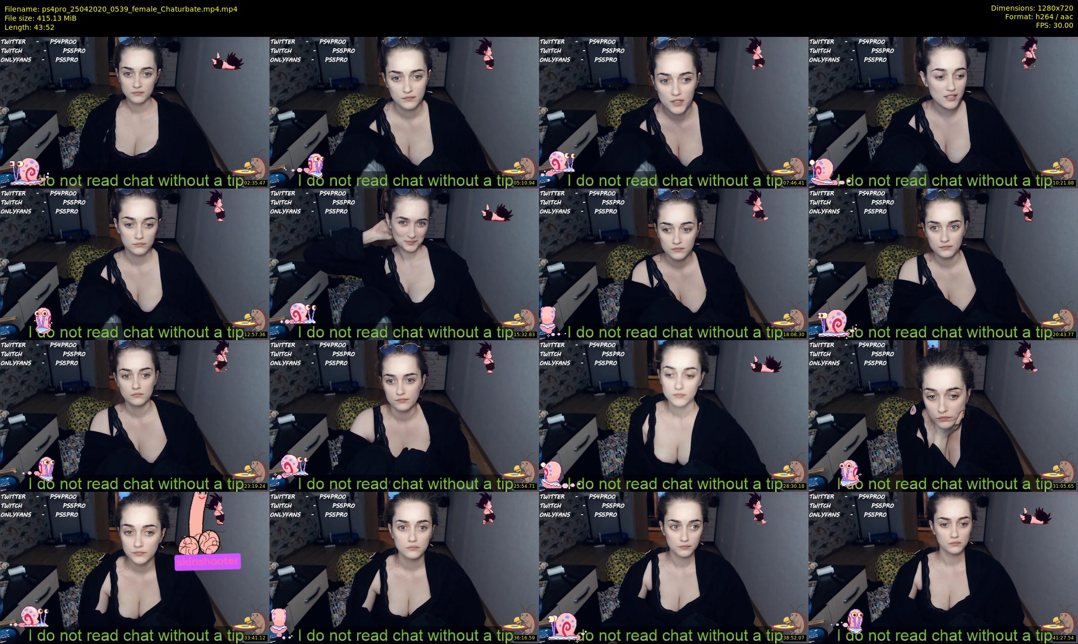 ps4pro — 44 minute Chaturbate female cam show recording, 720p, Apr 25, 2020