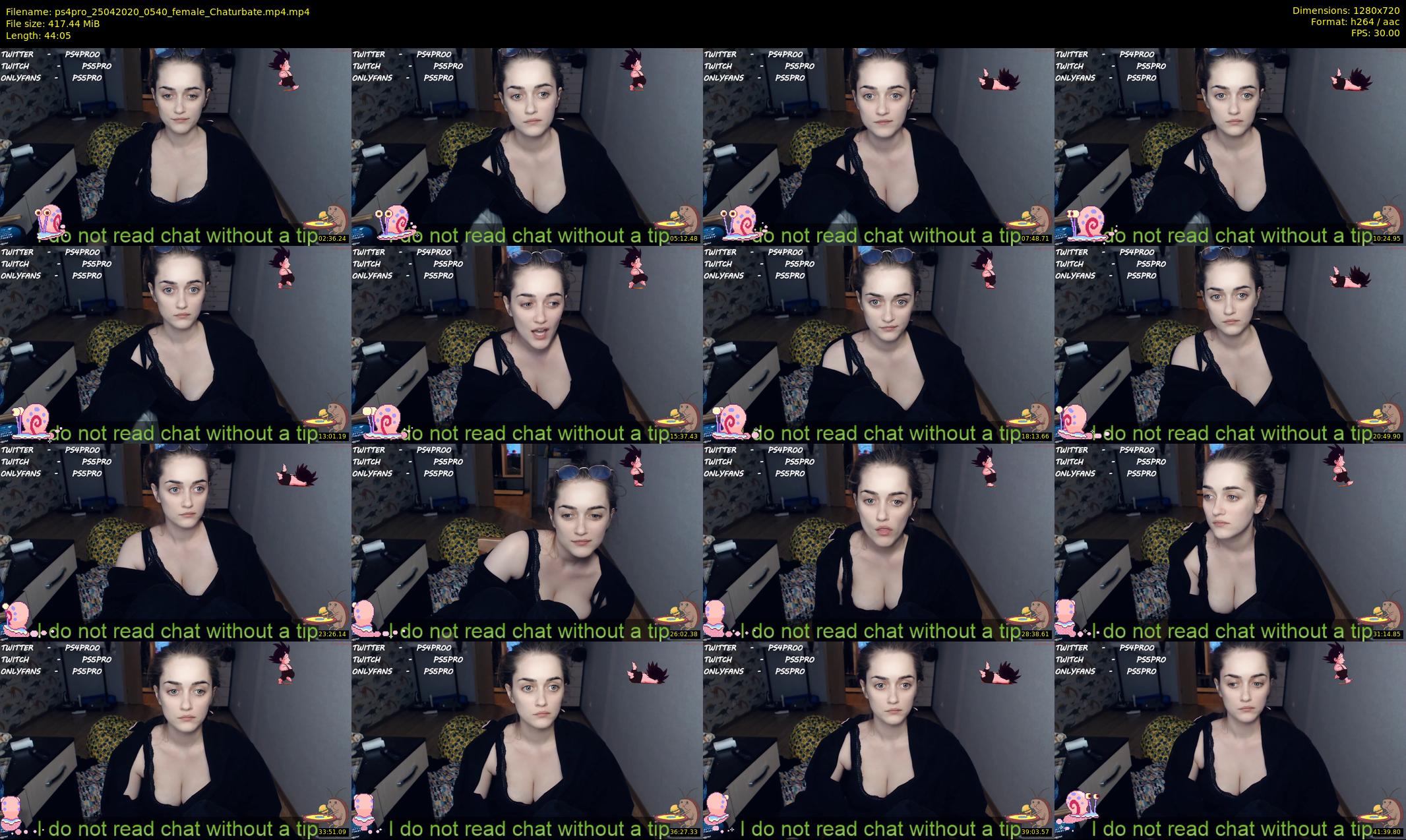 ps4pro — 45 minute Chaturbate female cam show recording, 720p, Apr 25, 2020