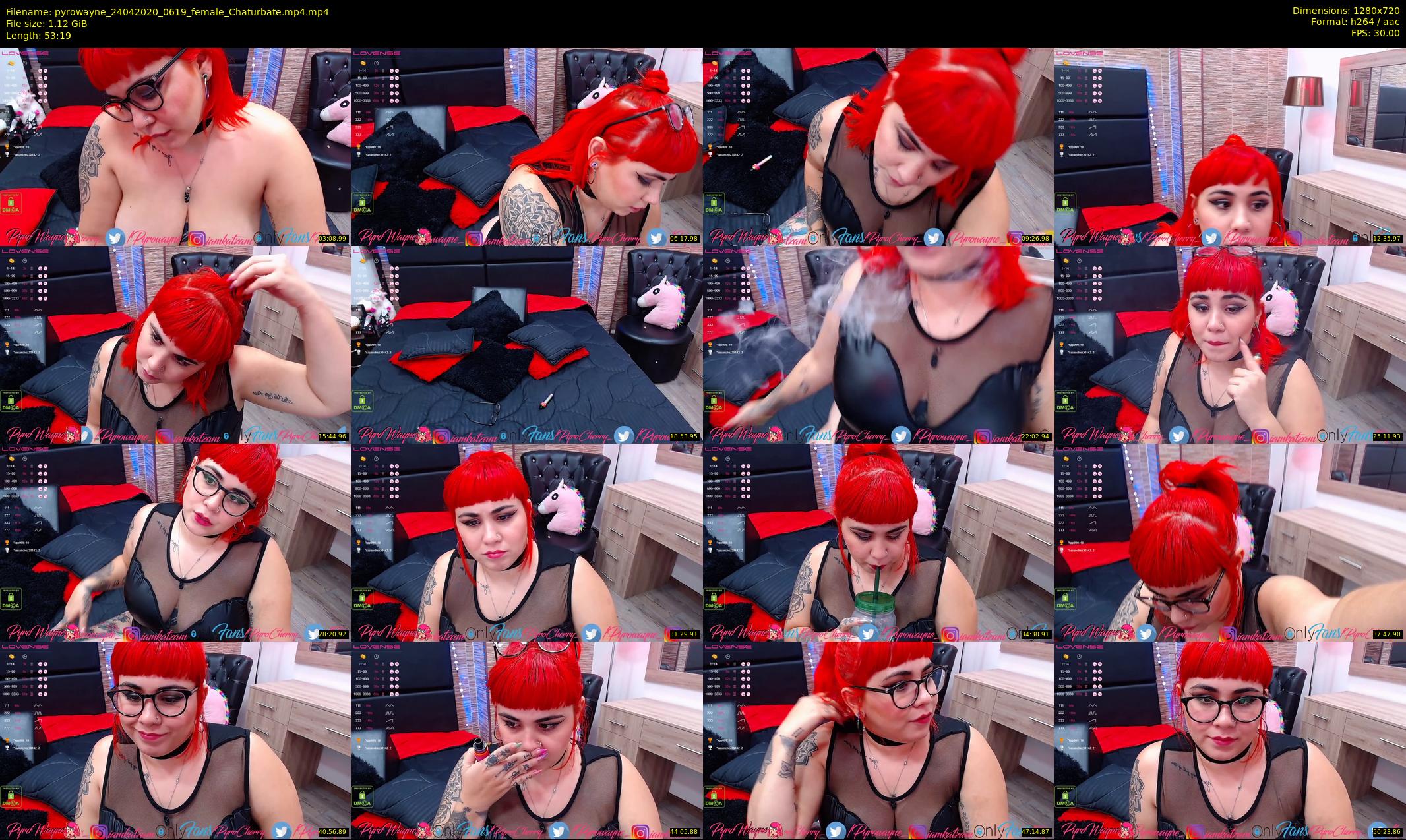 pyrowayne — 54 minute Chaturbate female cam show recording, 720p, Apr 24, 2020