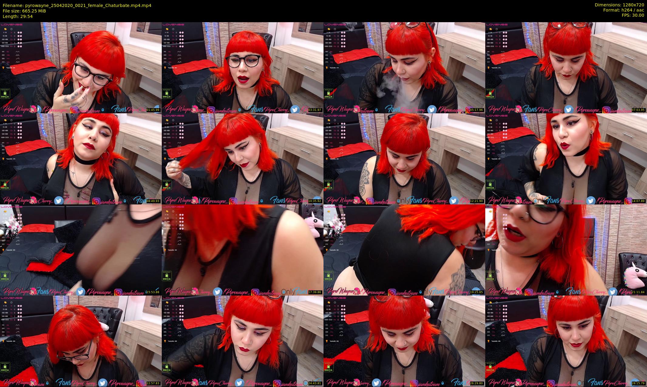 pyrowayne — 30 minute Chaturbate female cam show recording, 720p, Apr 25, 2020
