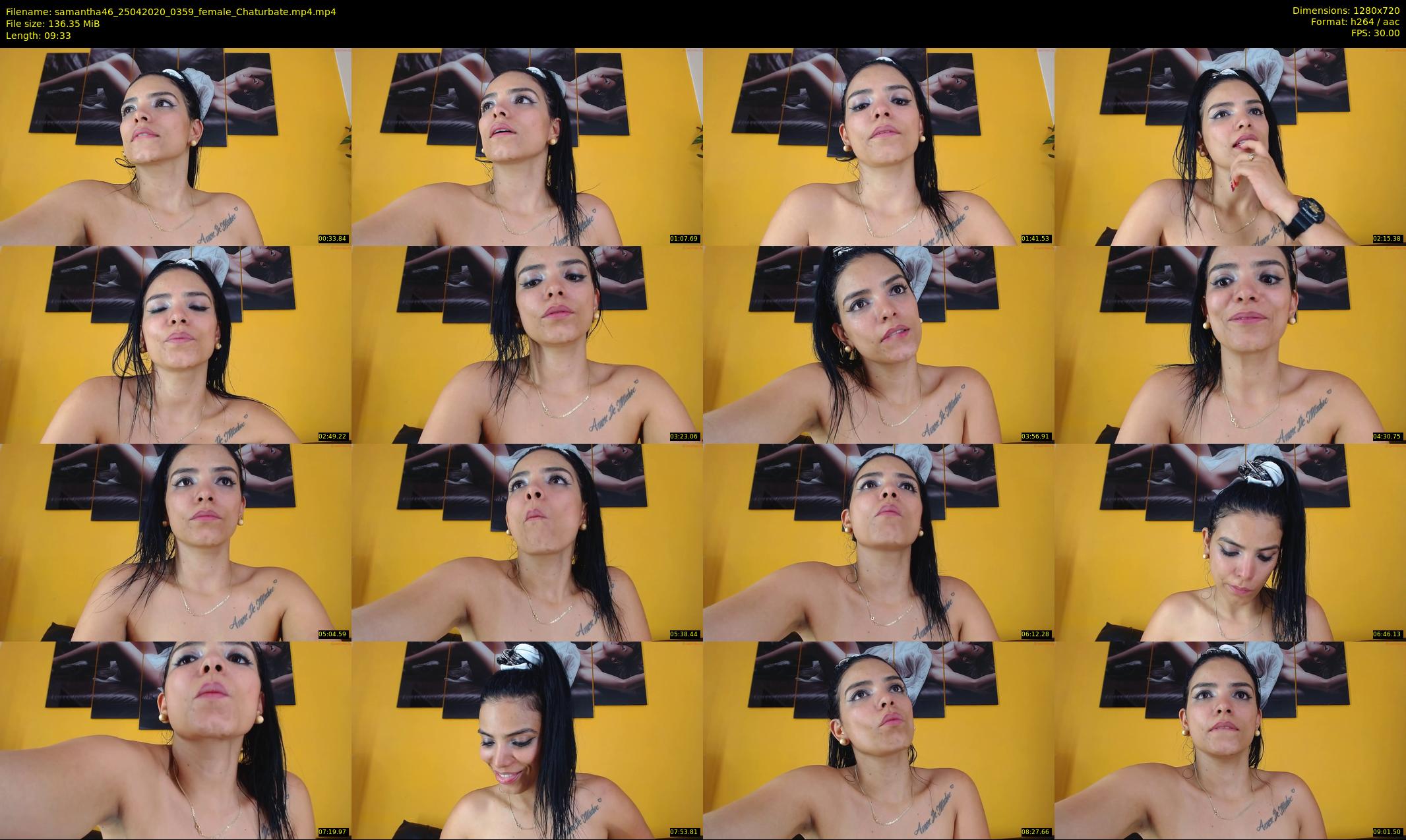 samantha46 — 10 minute Chaturbate female cam show recording, 720p, Apr 25, 2020