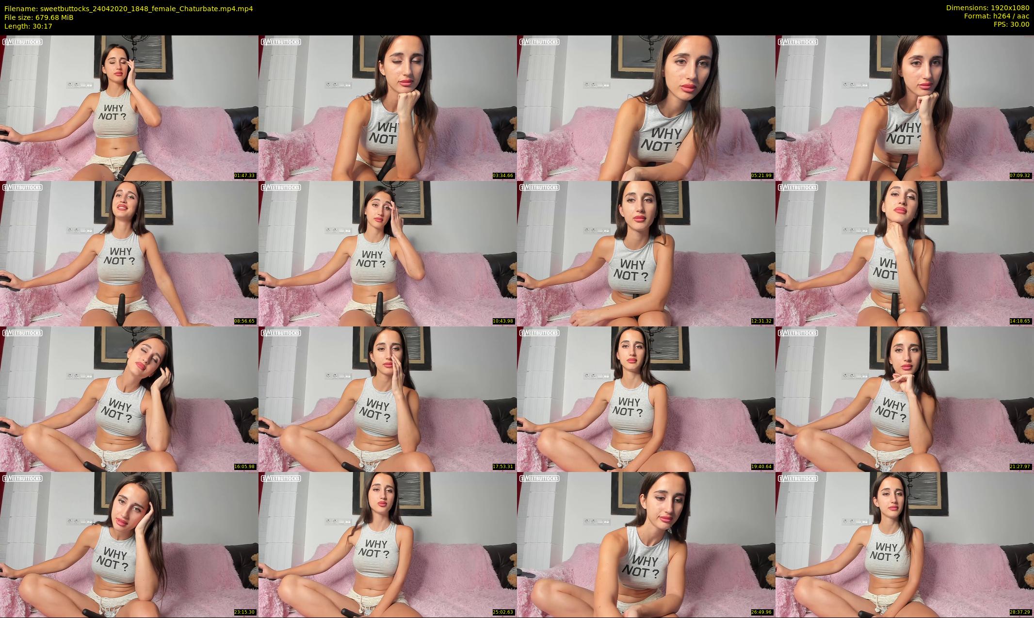 sweetbuttocks — 31 minute Chaturbate female cam show recording, 1080p, Apr 24, 2020