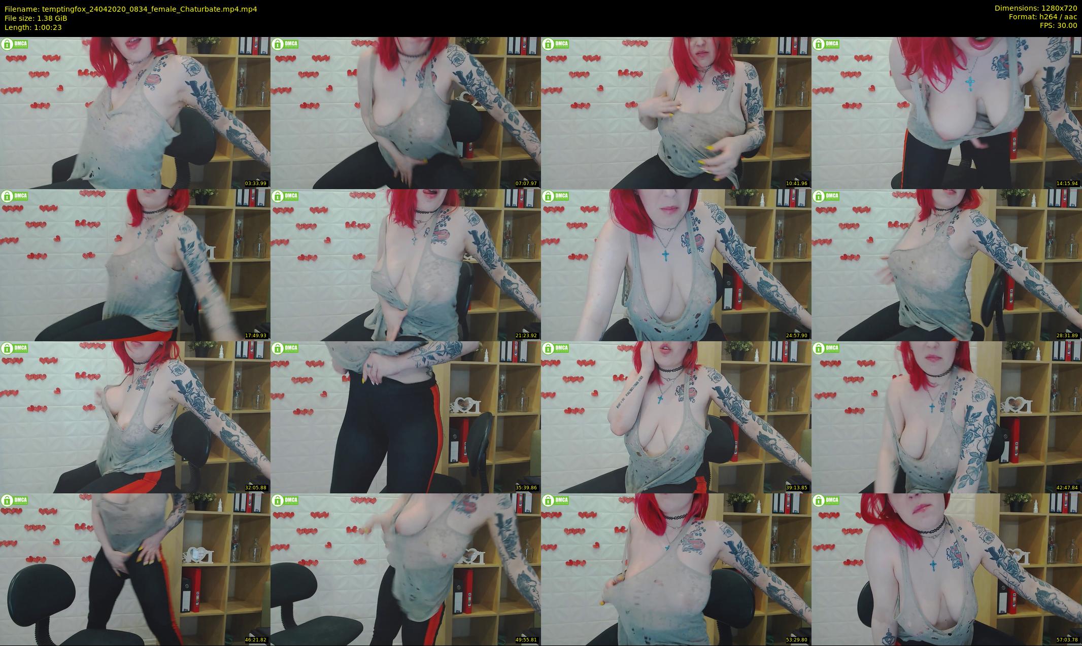 temptingfox — 61 minute Chaturbate female cam show recording, 720p, Apr 24, 2020