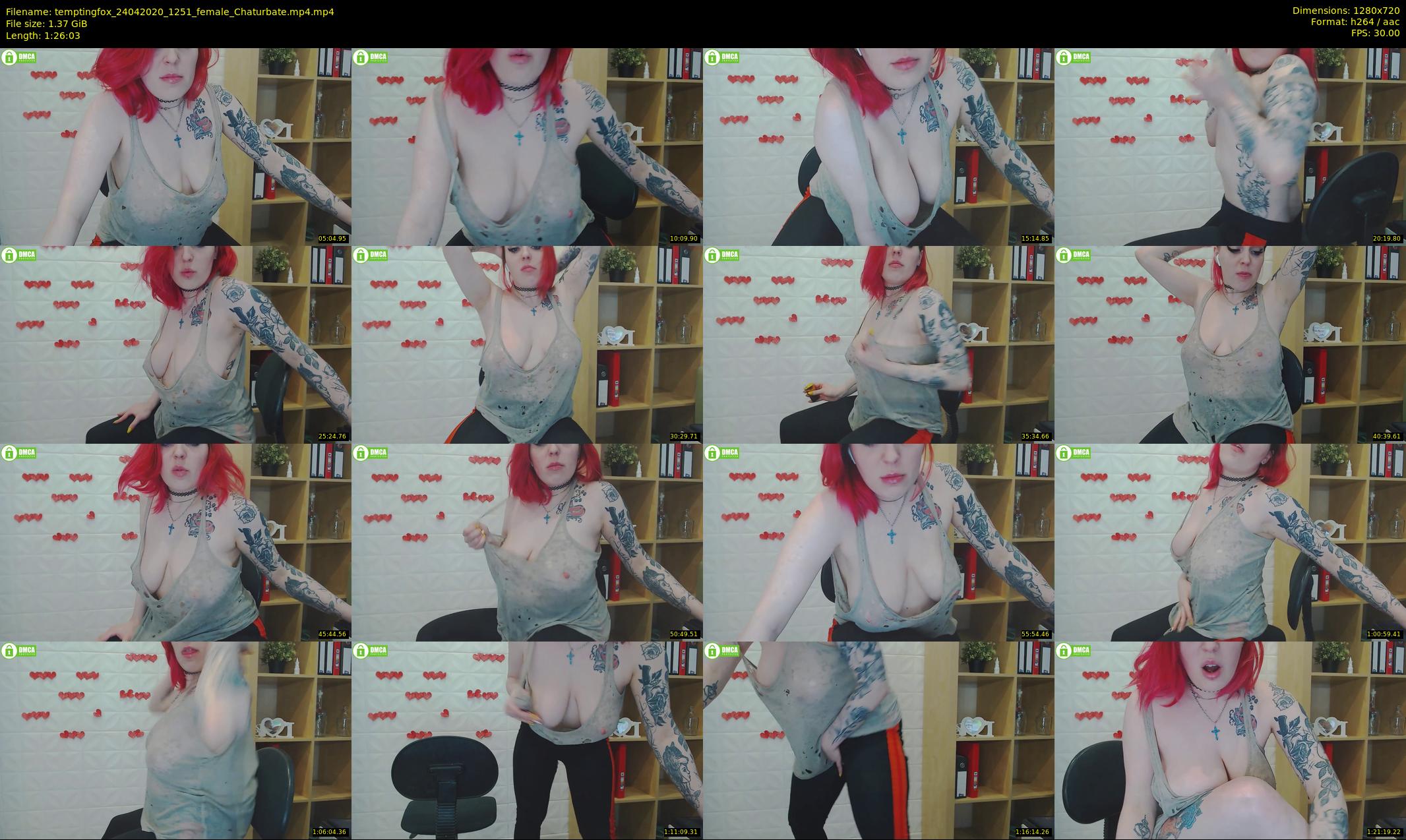 temptingfox — 87 minute Chaturbate female cam show recording, 720p, Apr 24, 2020