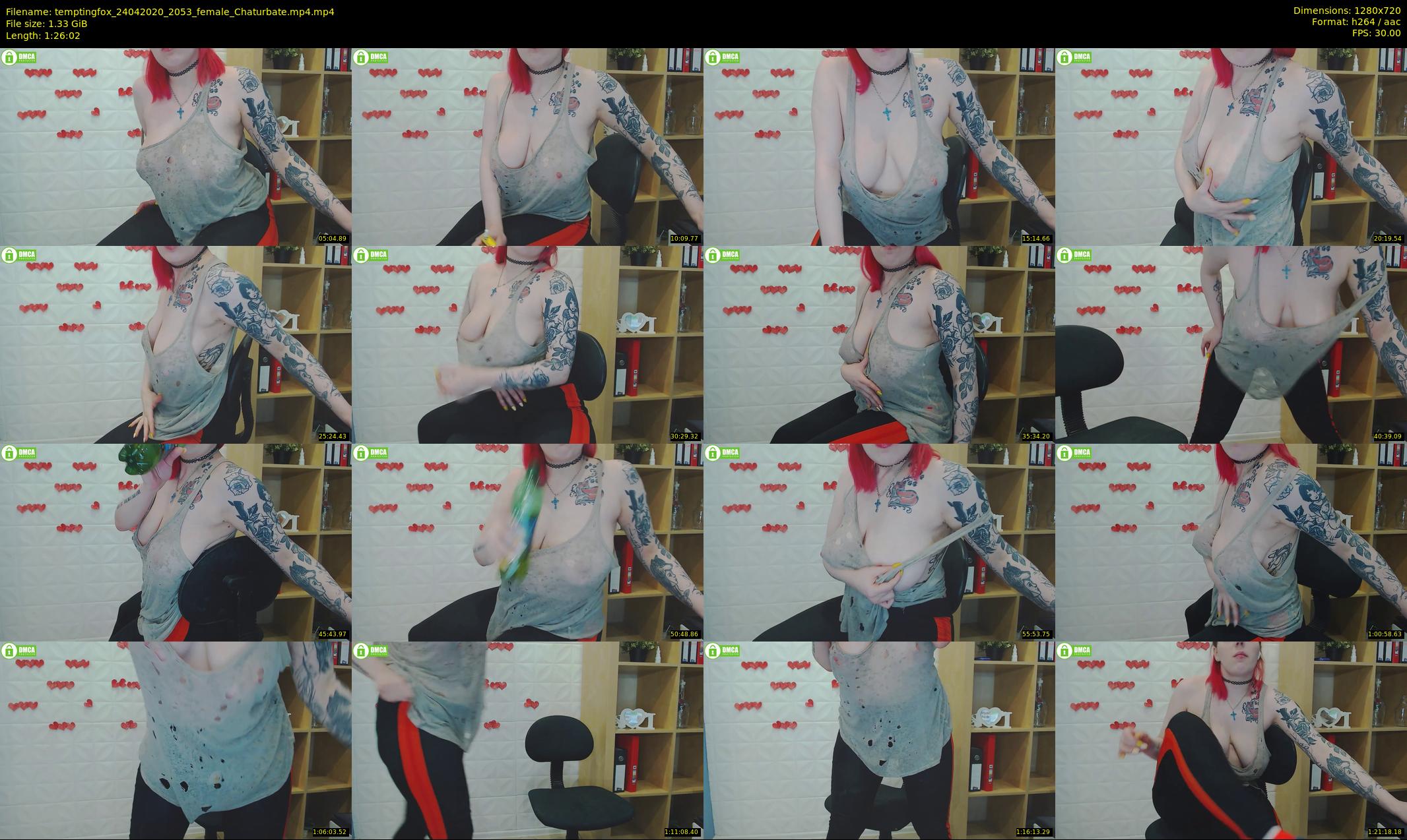 temptingfox — 87 minute Chaturbate female cam show recording, 720p, Apr 24, 2020