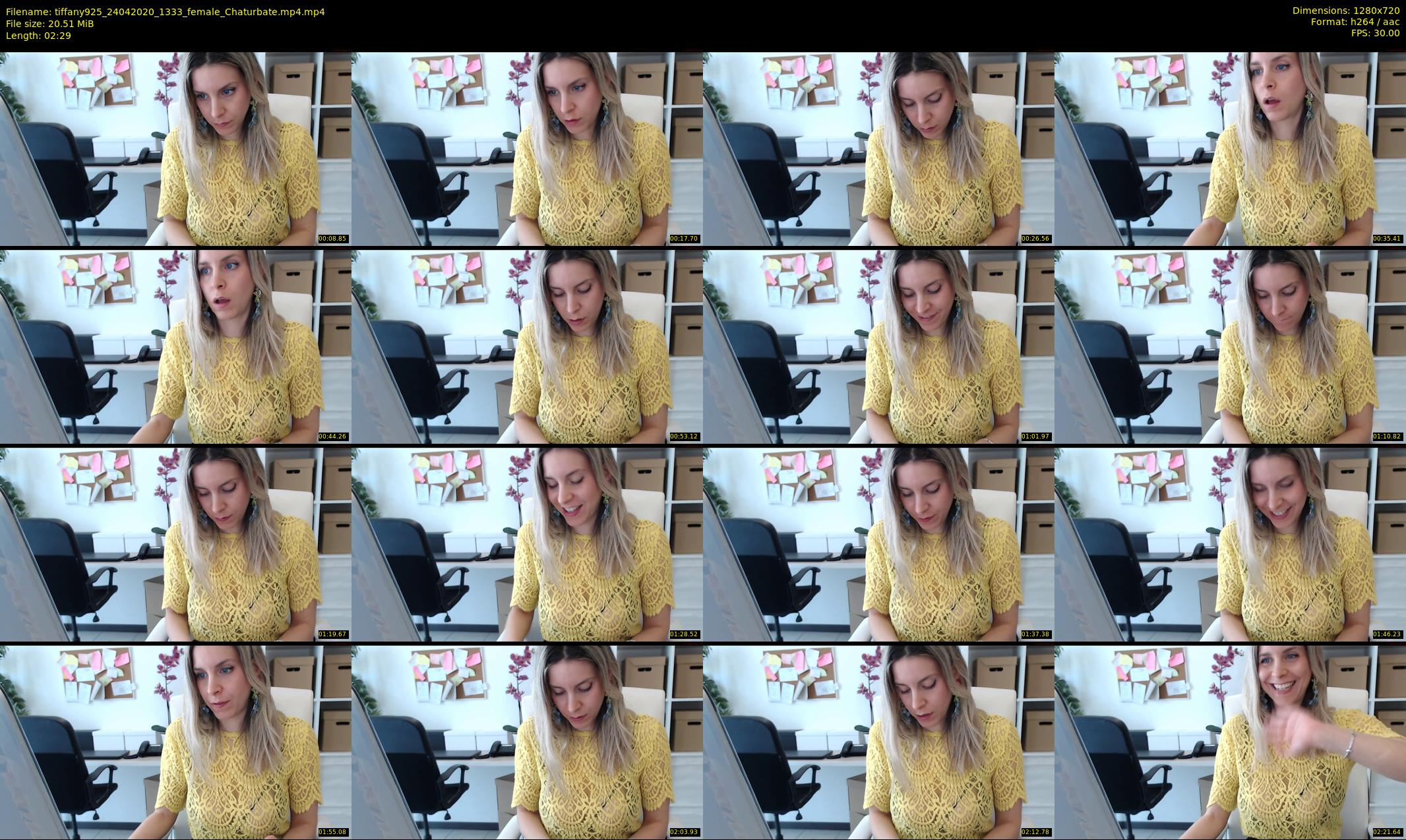 tiffany925 — 3 minute Chaturbate female cam show recording, 720p, Apr 24, 2020