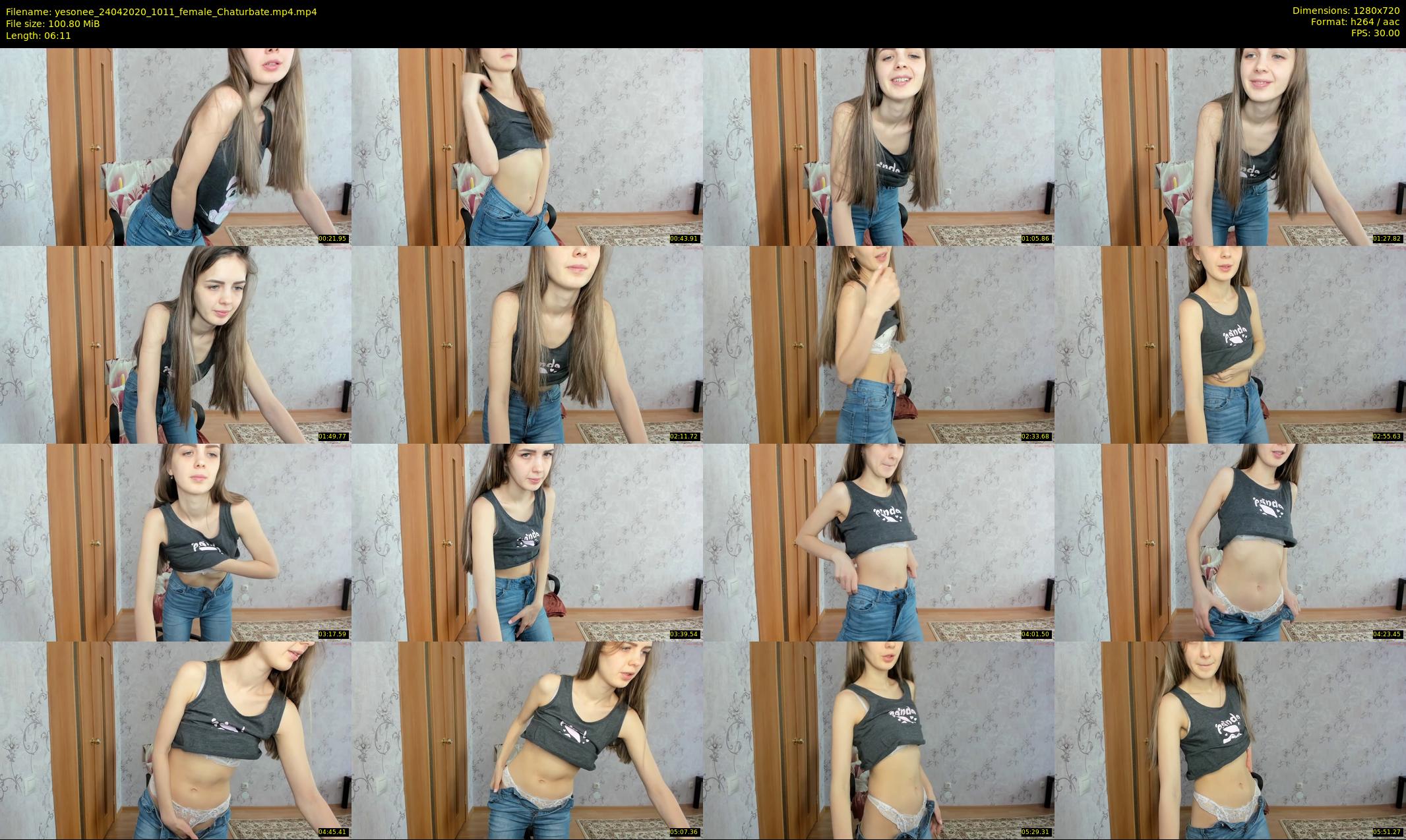 yesonee — 7 minute Chaturbate female cam show recording, 720p, Apr 24, 2020