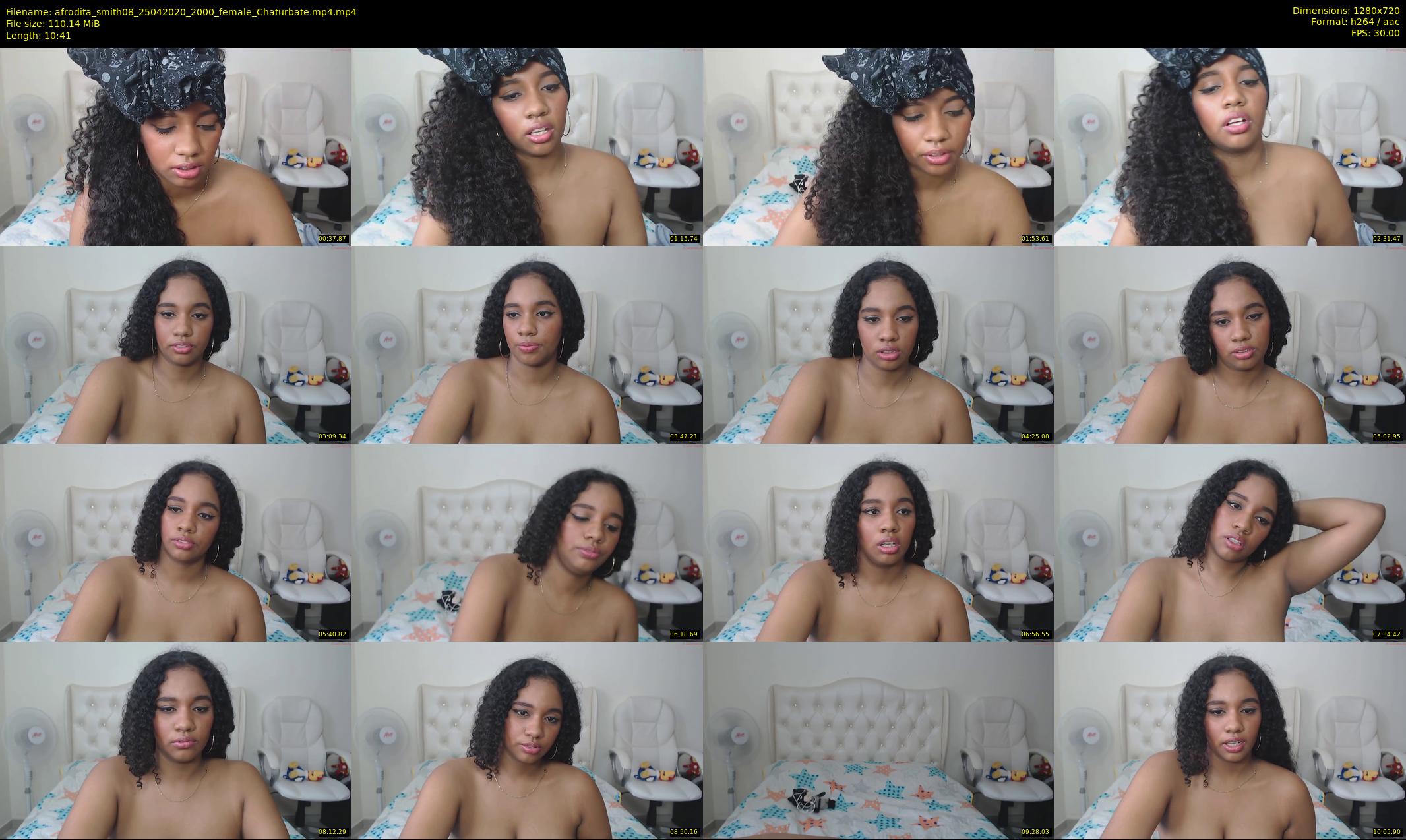 afrodita_smith08 — 11 minute Chaturbate female cam show recording, 720p, Apr 25, 2020