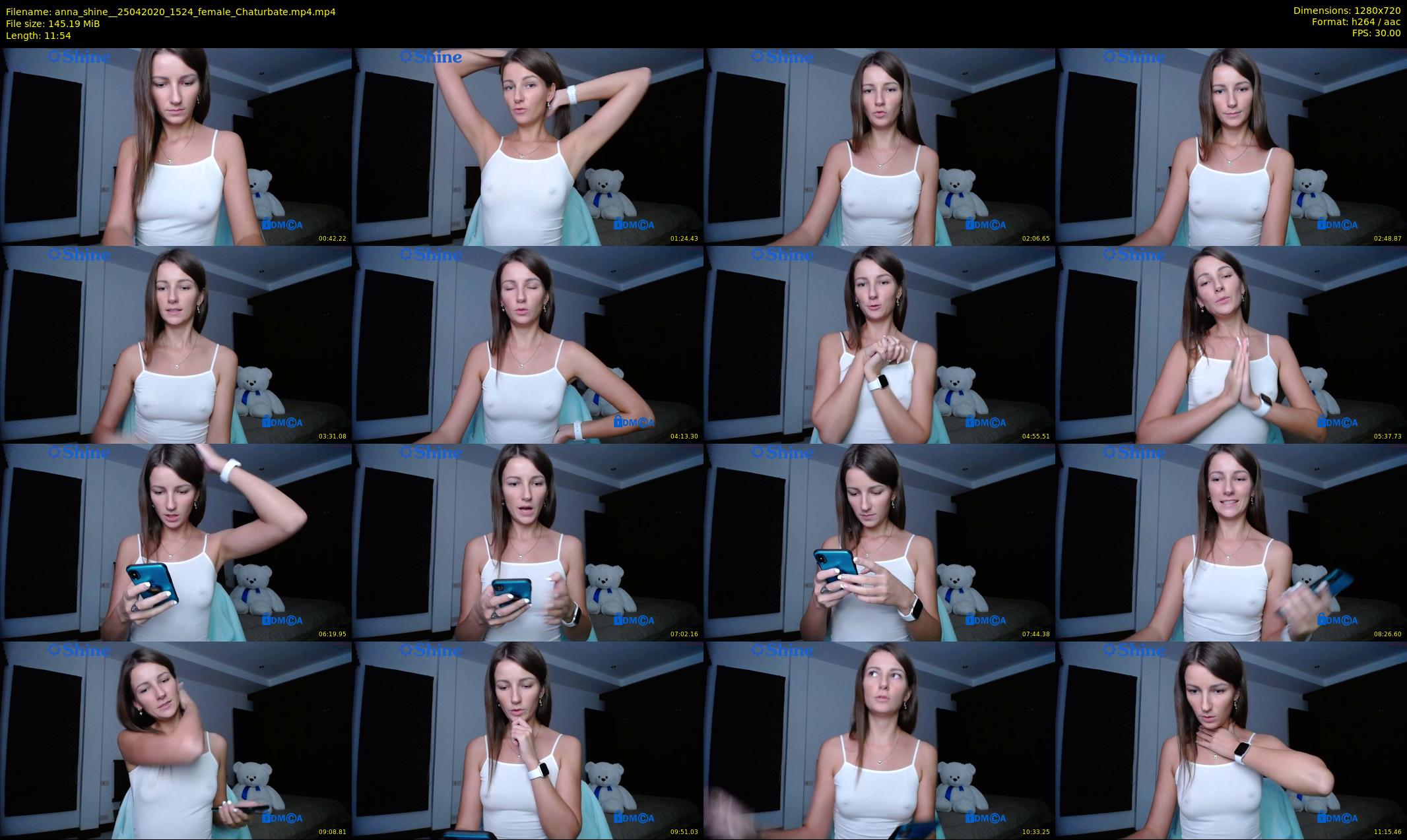 anna_shine_ — 12 minute Chaturbate female cam show recording, 720p, Apr 25, 2020