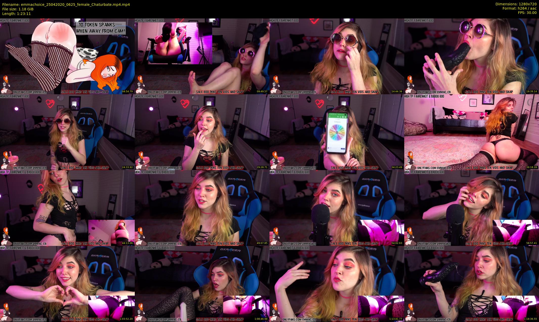 emmachoice — 84 minute Chaturbate female cam show recording, 720p, Apr 25, 2020