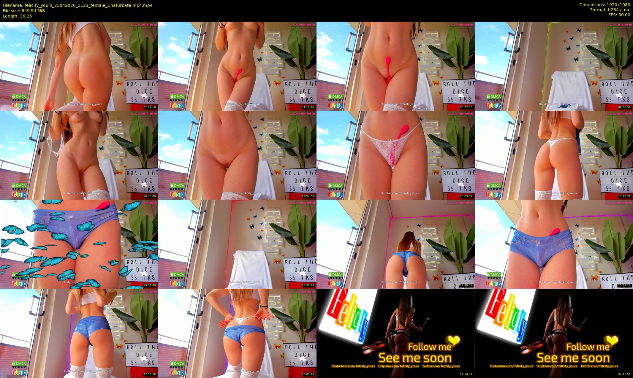 felicity_yours — 37 minute Chaturbate female cam show recording, 1080p, Apr 25, 2020