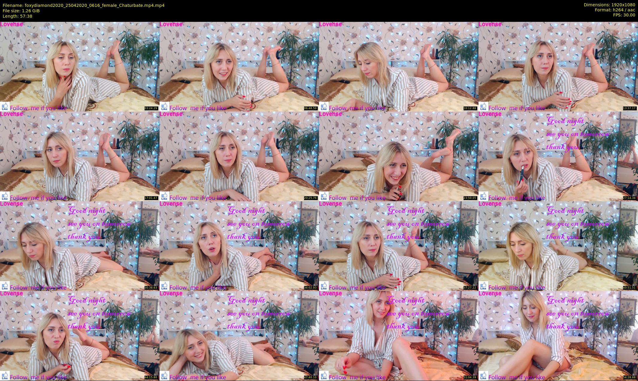 foxydiamond2020 — 58 minute Chaturbate female cam show recording, 1080p, Apr 25, 2020