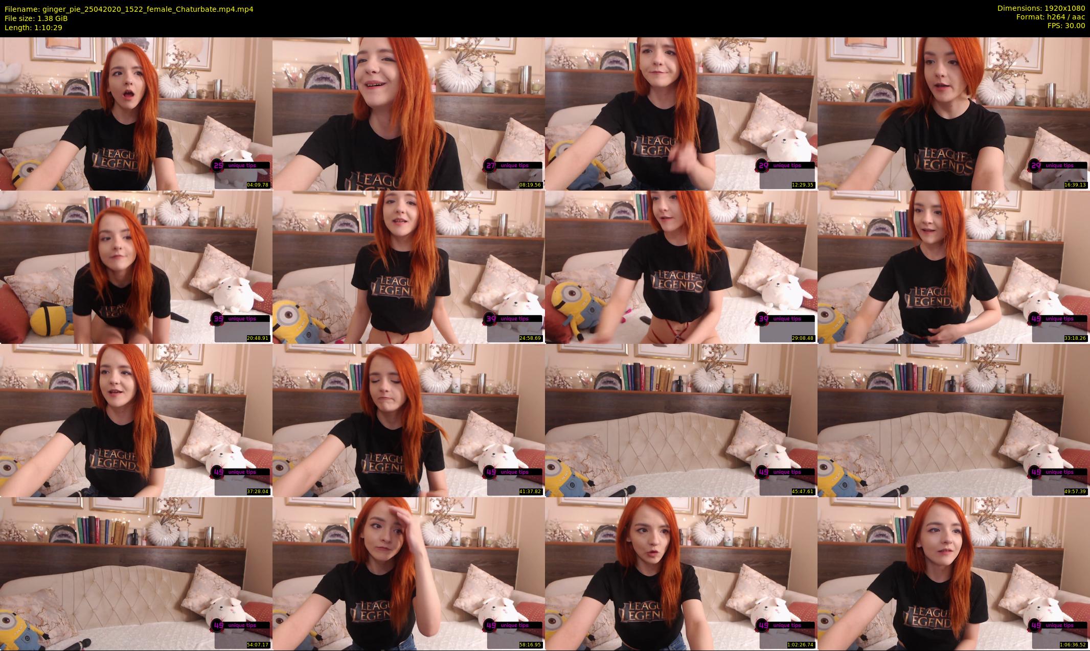 ginger_pie — 71 minute Chaturbate female cam show recording, 1080p, Apr 25, 2020