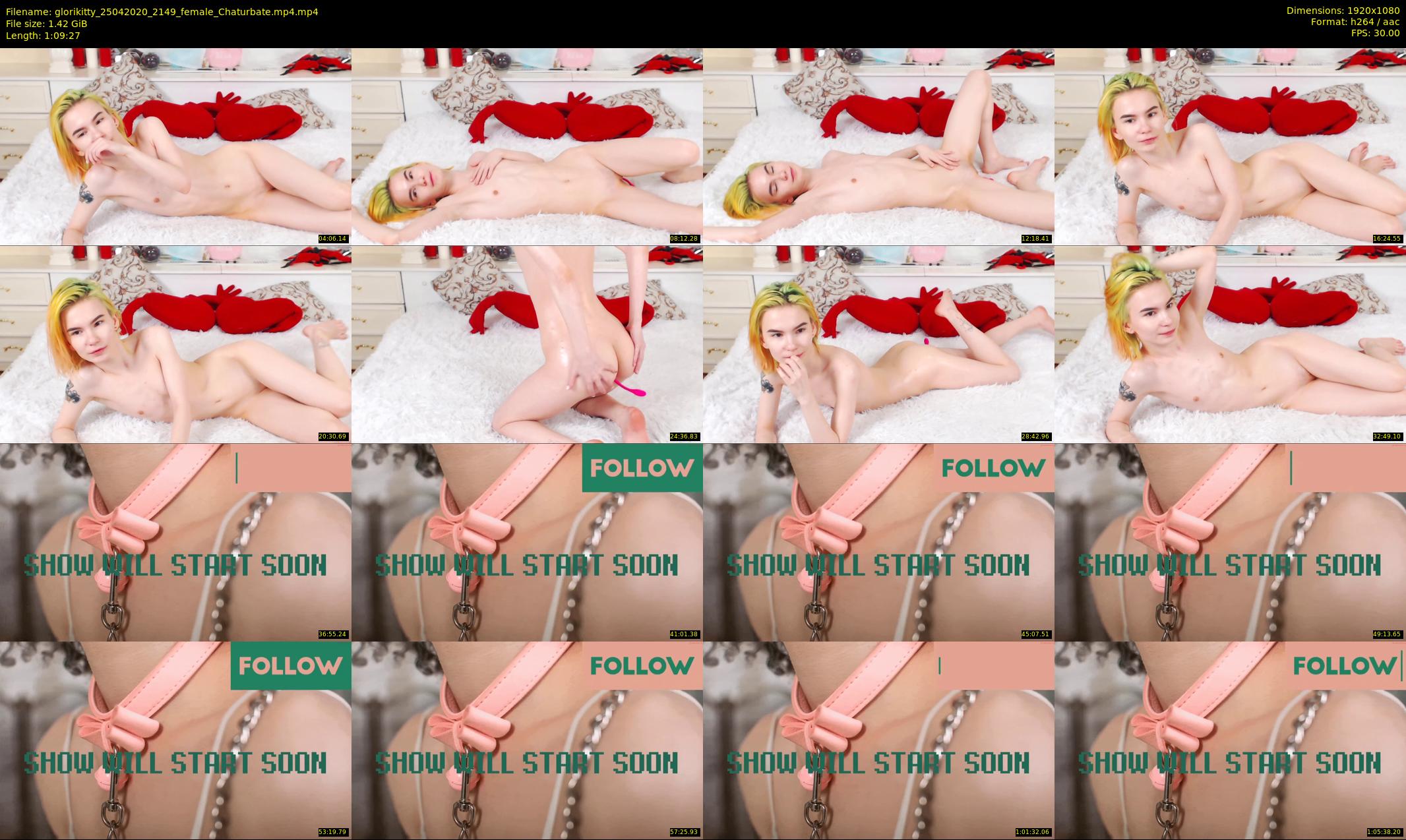 glorikitty — 70 minute Chaturbate female cam show recording, 1080p, Apr 25, 2020