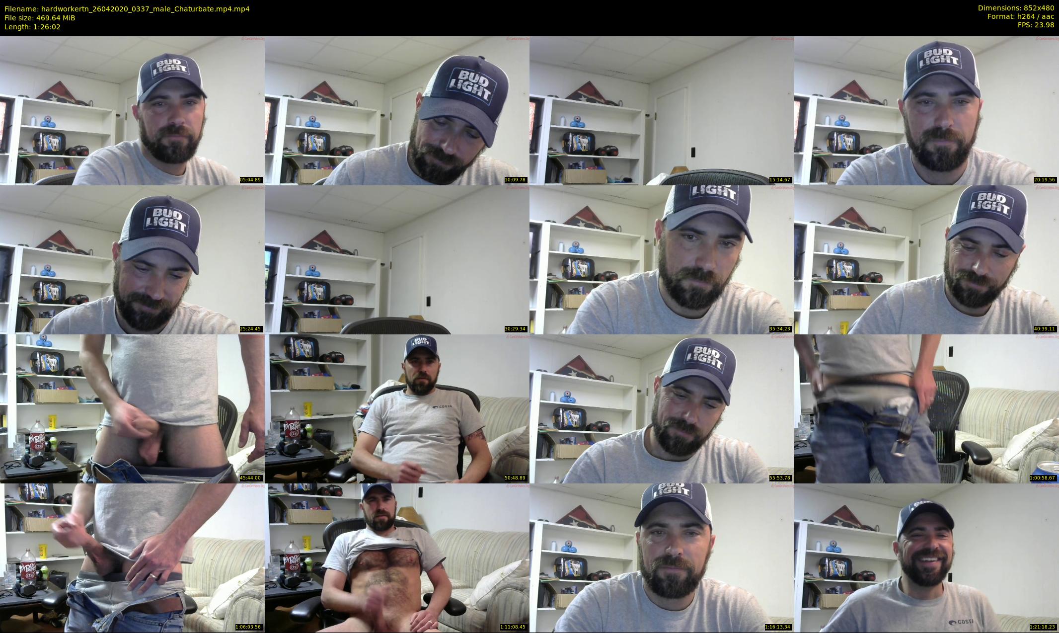 hardworkertn — 87 minute Chaturbate male cam show recording, 480p, Apr 26, 2020