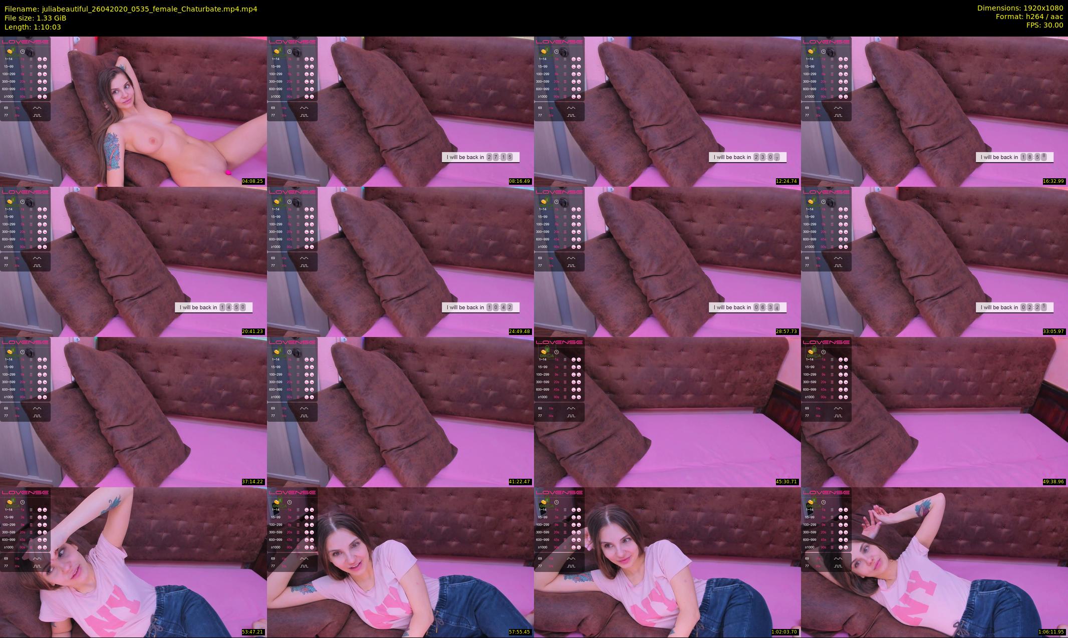 juliabeautiful — 71 minute Chaturbate female cam show recording, 1080p, Apr 26, 2020