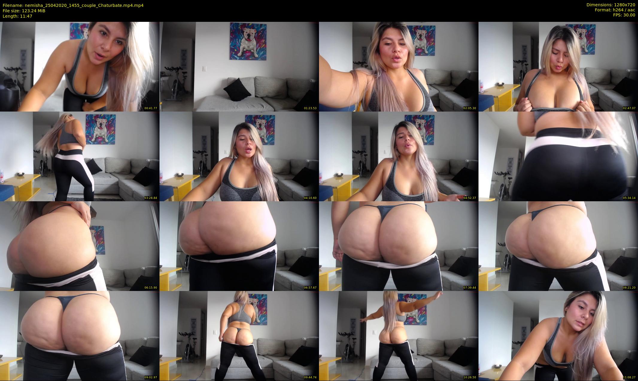 nemisha — 12 minute Chaturbate female cam show recording, 720p, Apr 25, 2020