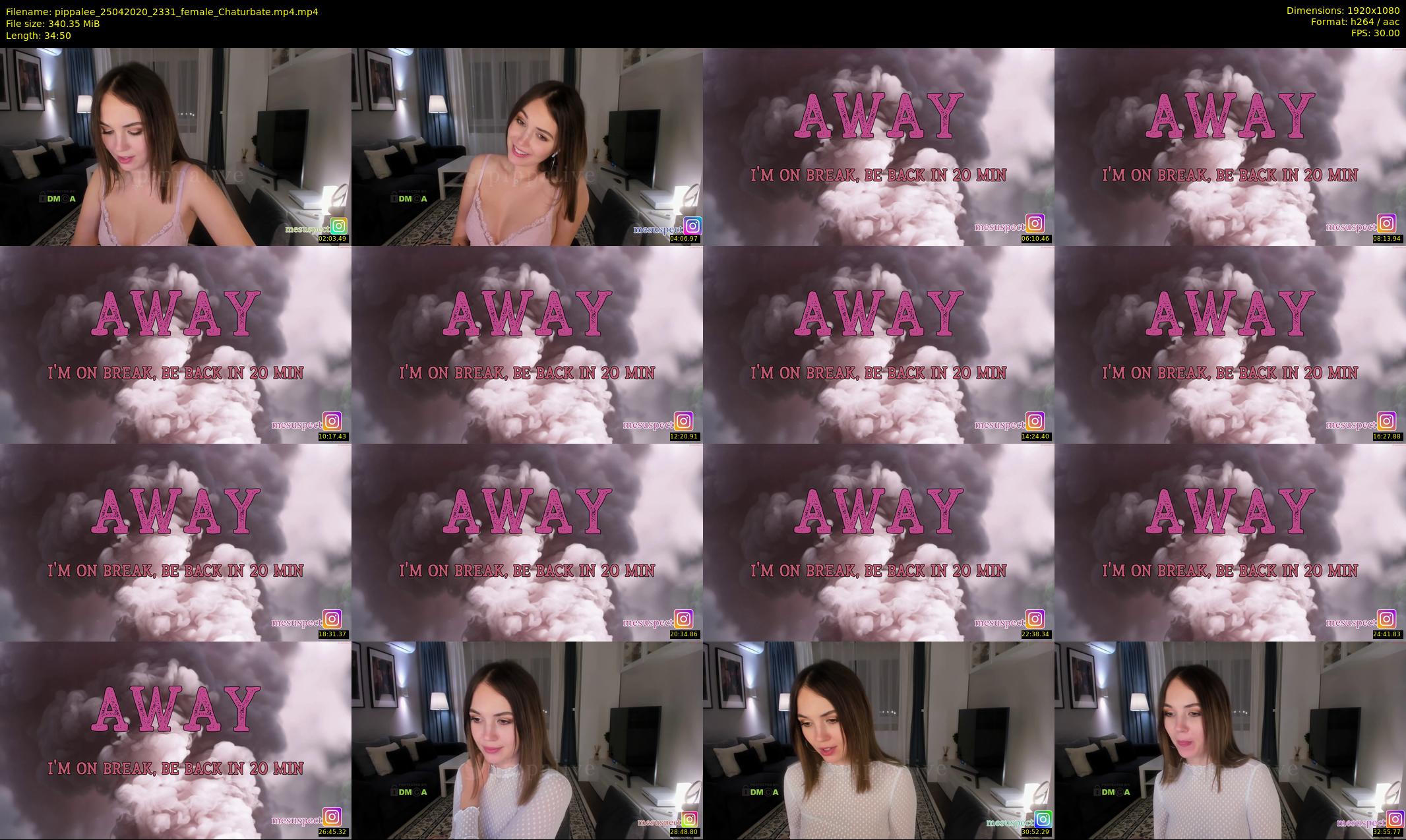 pippalee — 35 minute Chaturbate female cam show recording, 1080p, Apr 25, 2020