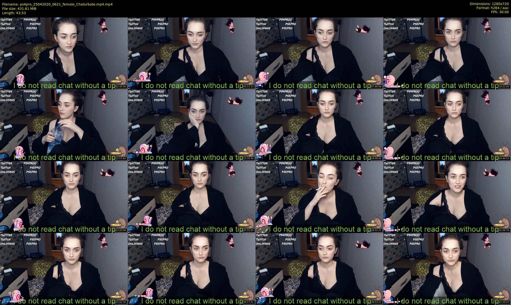 ps4pro — 44 minute Chaturbate female cam show recording, 720p, Apr 25, 2020