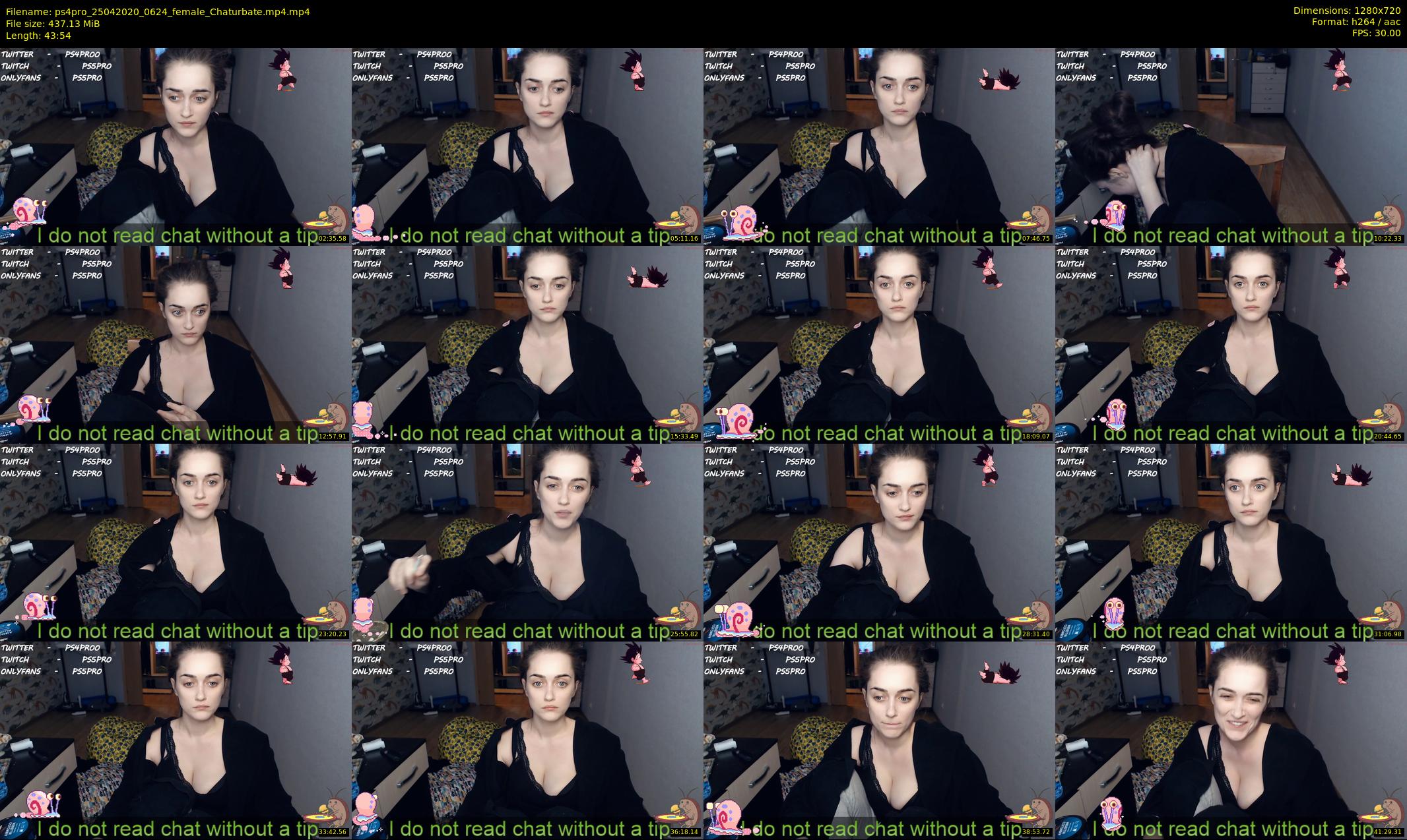 ps4pro — 44 minute Chaturbate female cam show recording, 720p, Apr 25, 2020