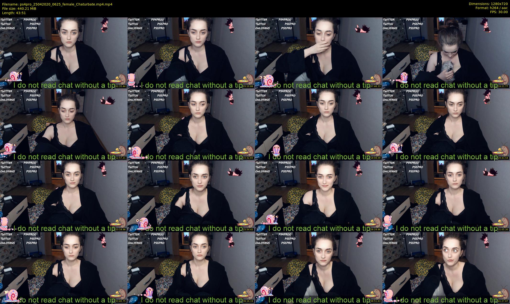 ps4pro — 44 minute Chaturbate female cam show recording, 720p, Apr 25, 2020
