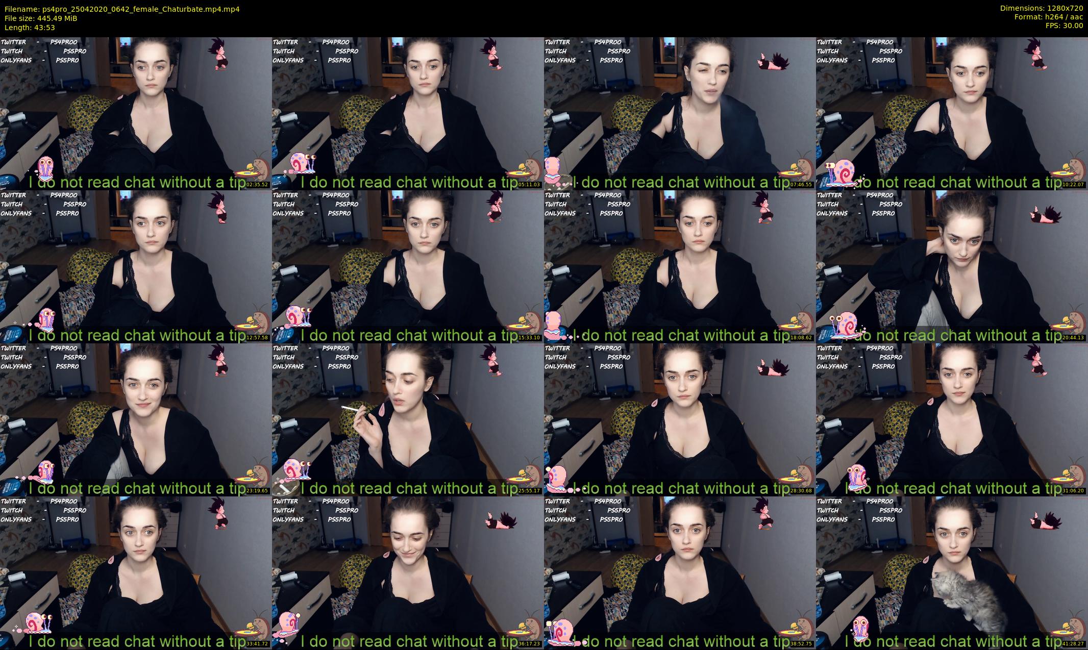 ps4pro — 44 minute Chaturbate female cam show recording, 720p, Apr 25, 2020