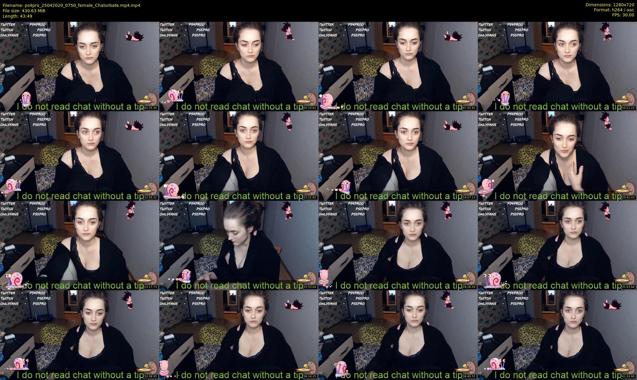 ps4pro — 44 minute Chaturbate female cam show recording, 720p, Apr 25, 2020