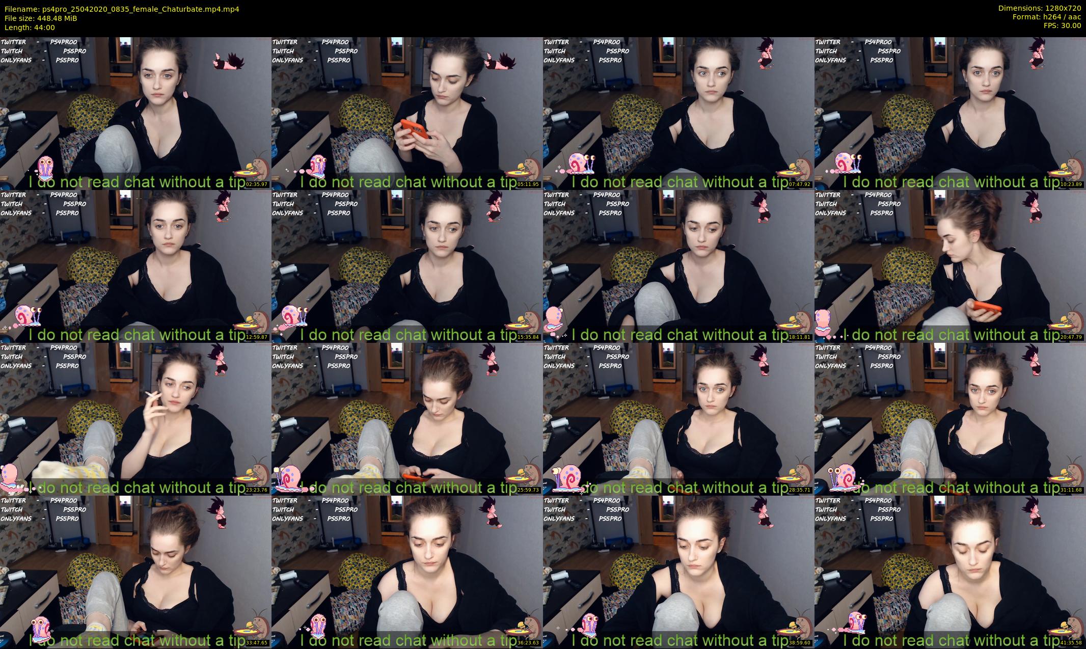 ps4pro — 44 minute Chaturbate female cam show recording, 720p, Apr 25, 2020