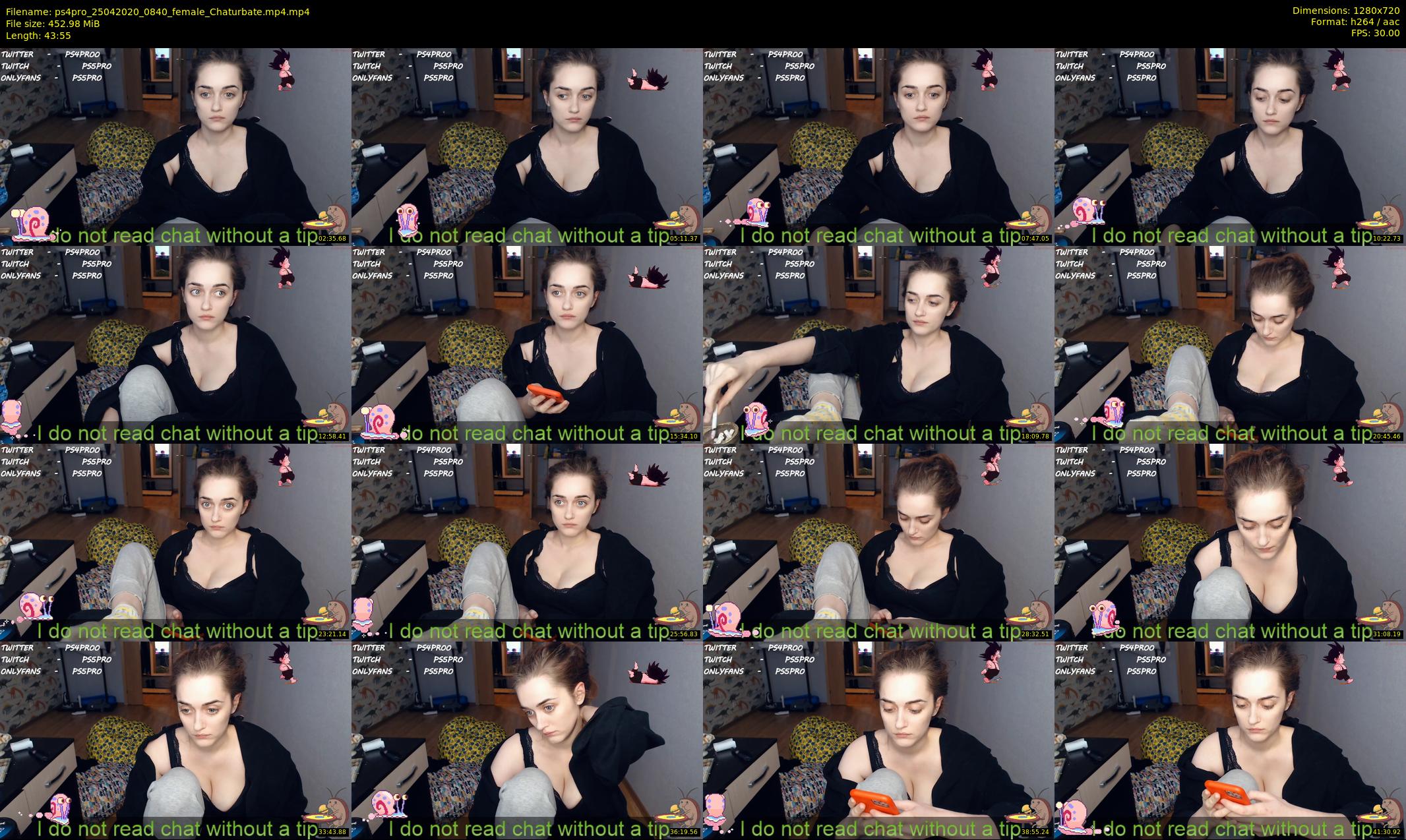 ps4pro — 44 minute Chaturbate female cam show recording, 720p, Apr 25, 2020