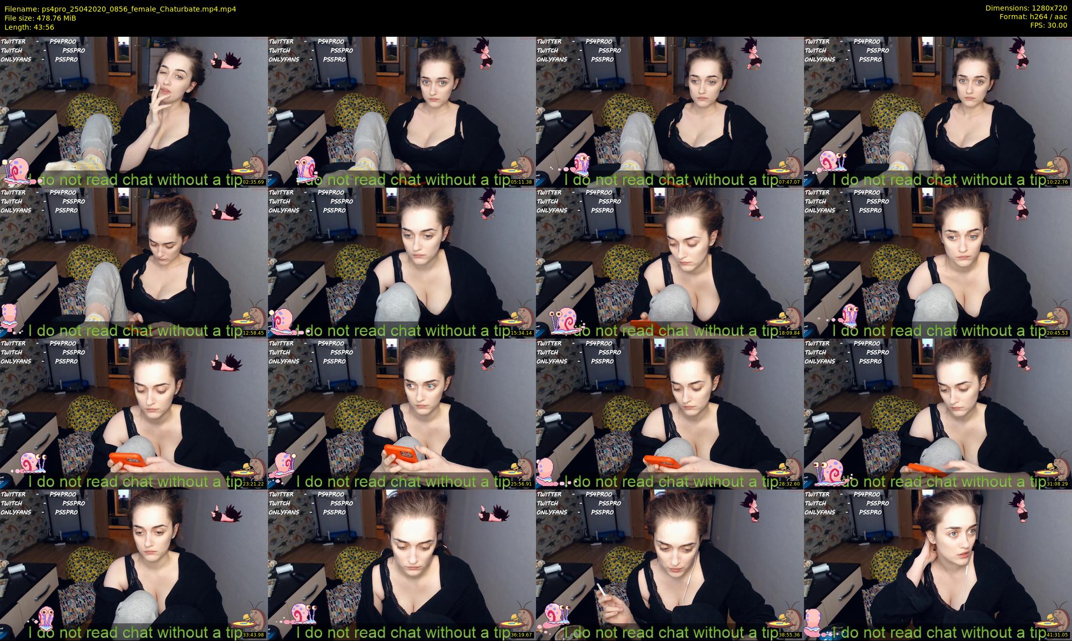 ps4pro — 44 minute Chaturbate female cam show recording, 720p, Apr 25, 2020