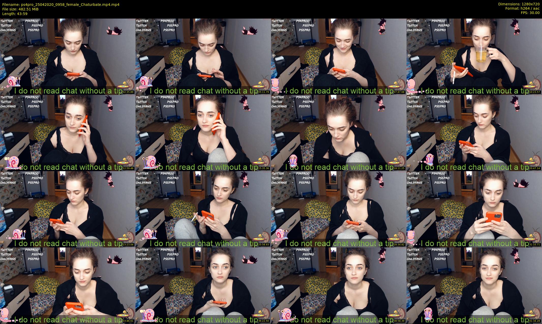 ps4pro — 44 minute Chaturbate female cam show recording, 720p, Apr 25, 2020
