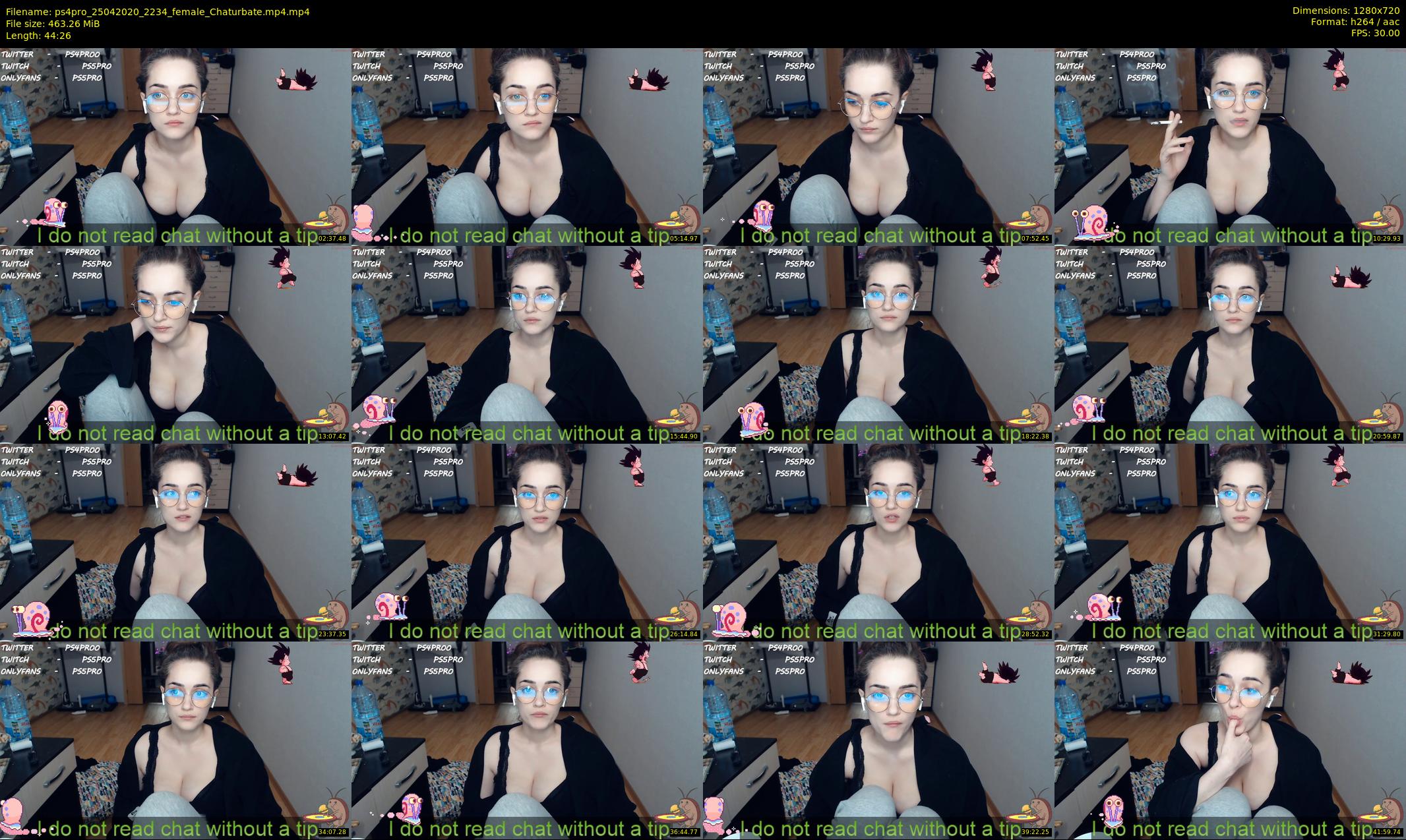 ps4pro — 45 minute Chaturbate female cam show recording, 720p, Apr 25, 2020