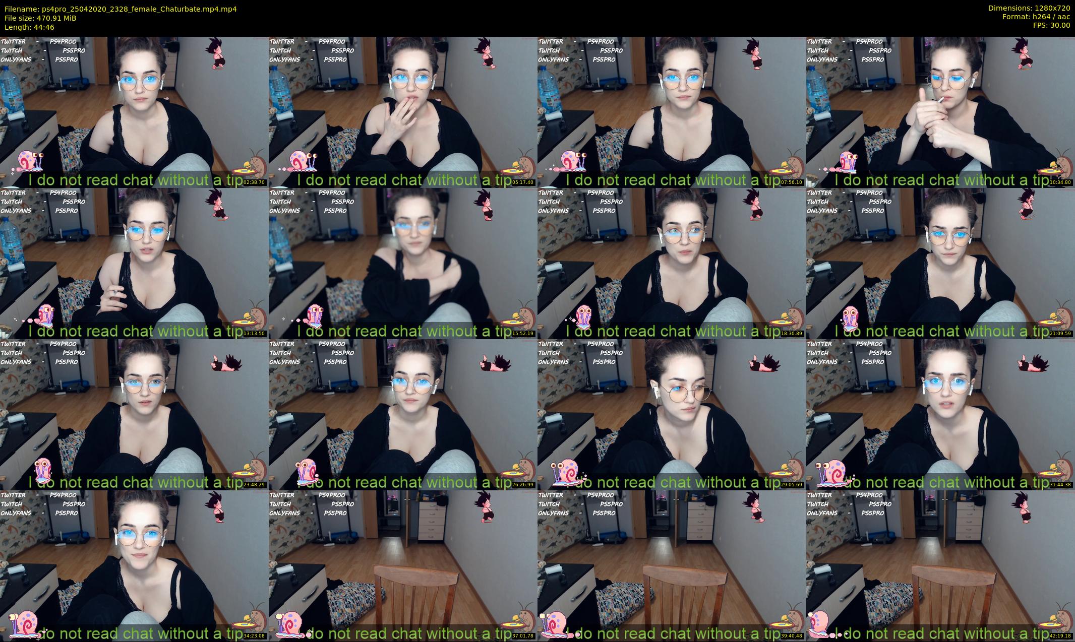 ps4pro — 45 minute Chaturbate female cam show recording, 720p, Apr 25, 2020
