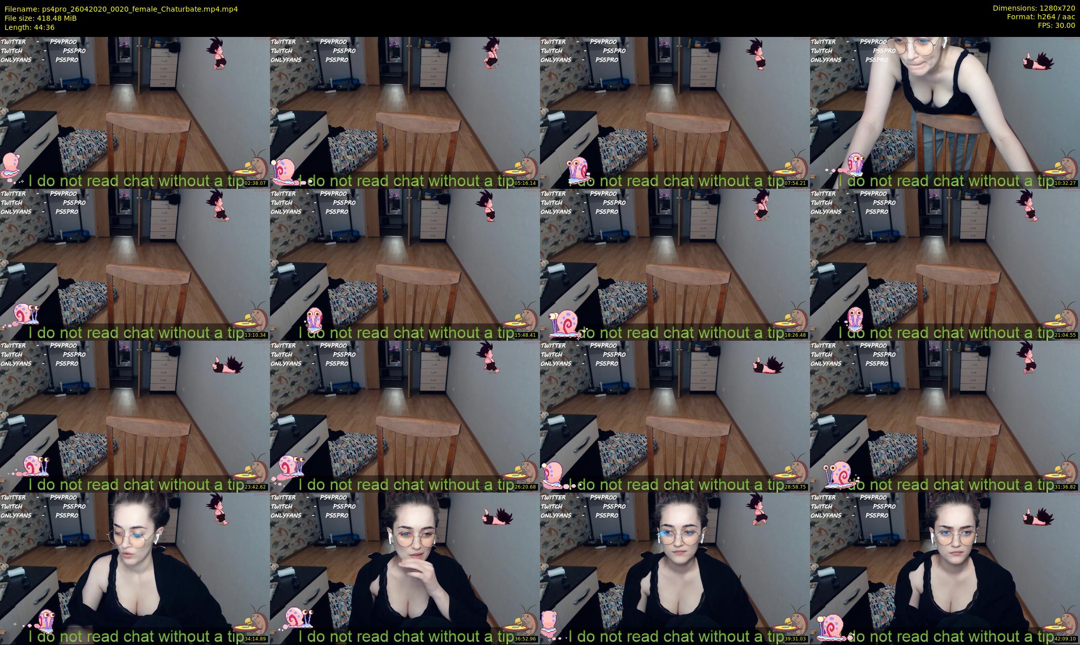 ps4pro — 45 minute Chaturbate female cam show recording, 720p, Apr 26, 2020
