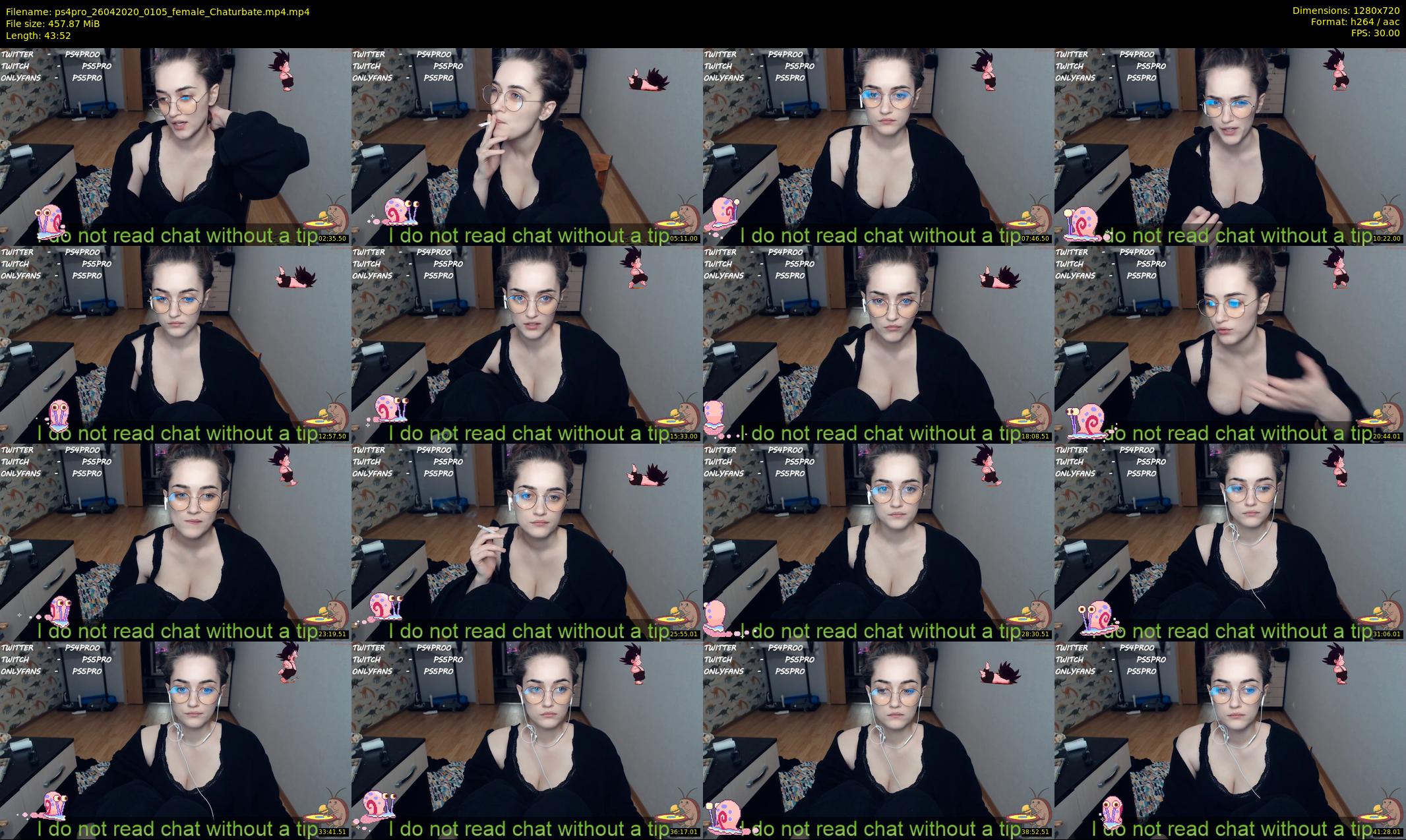 ps4pro — 44 minute Chaturbate female cam show recording, 720p, Apr 26, 2020