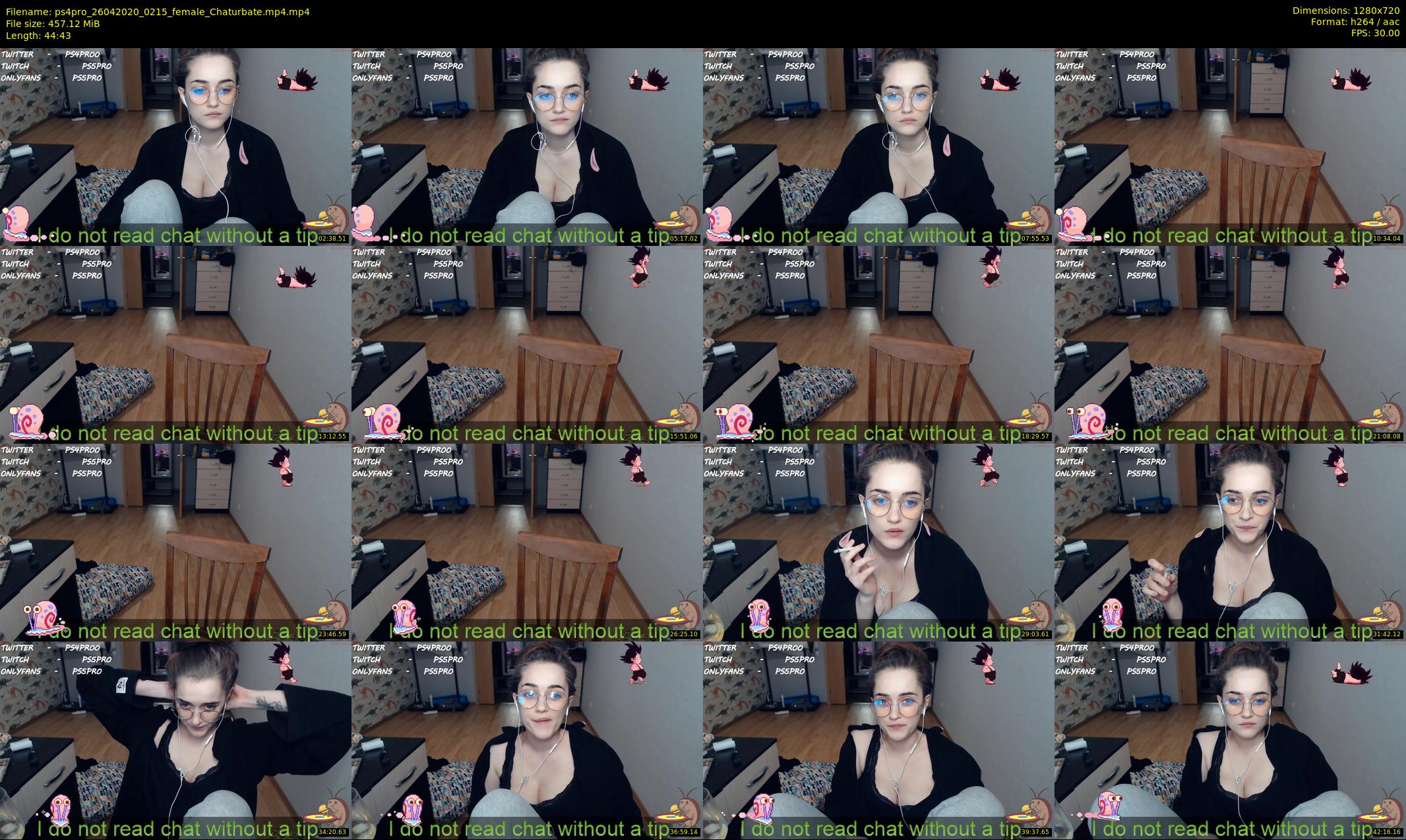 ps4pro — 45 minute Chaturbate female cam show recording, 720p, Apr 26, 2020