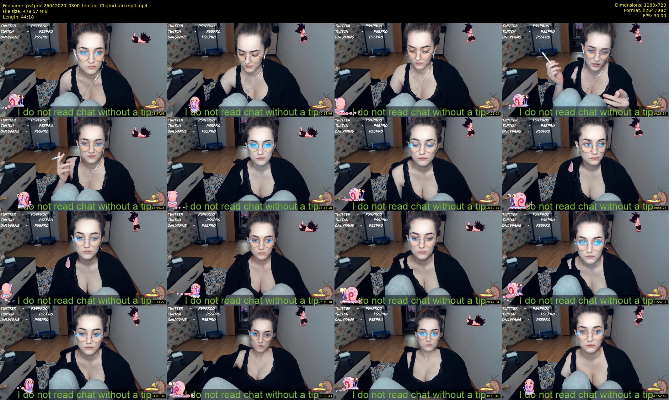 ps4pro — 45 minute Chaturbate female cam show recording, 720p, Apr 26, 2020