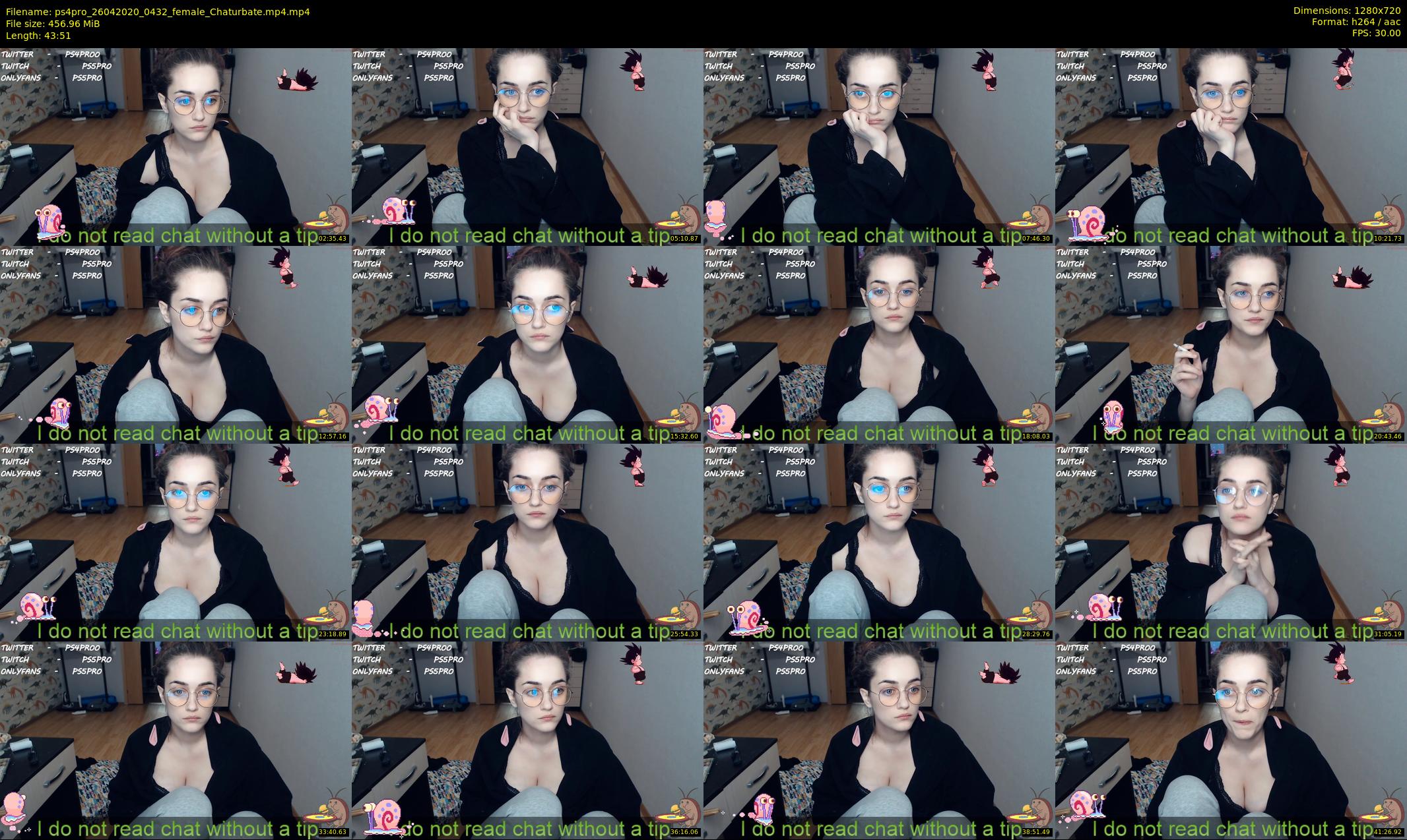 ps4pro — 44 minute Chaturbate female cam show recording, 720p, Apr 26, 2020