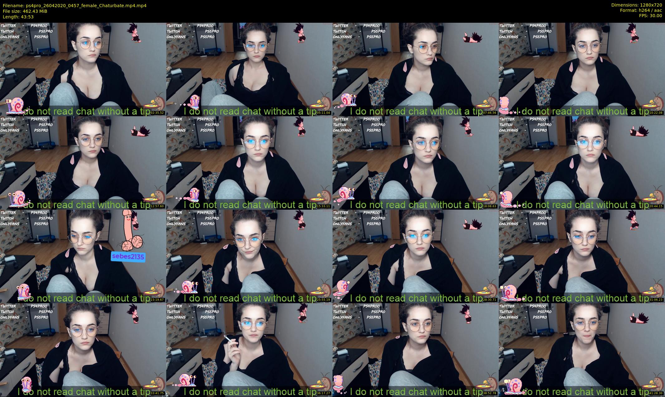 ps4pro — 44 minute Chaturbate female cam show recording, 720p, Apr 26, 2020