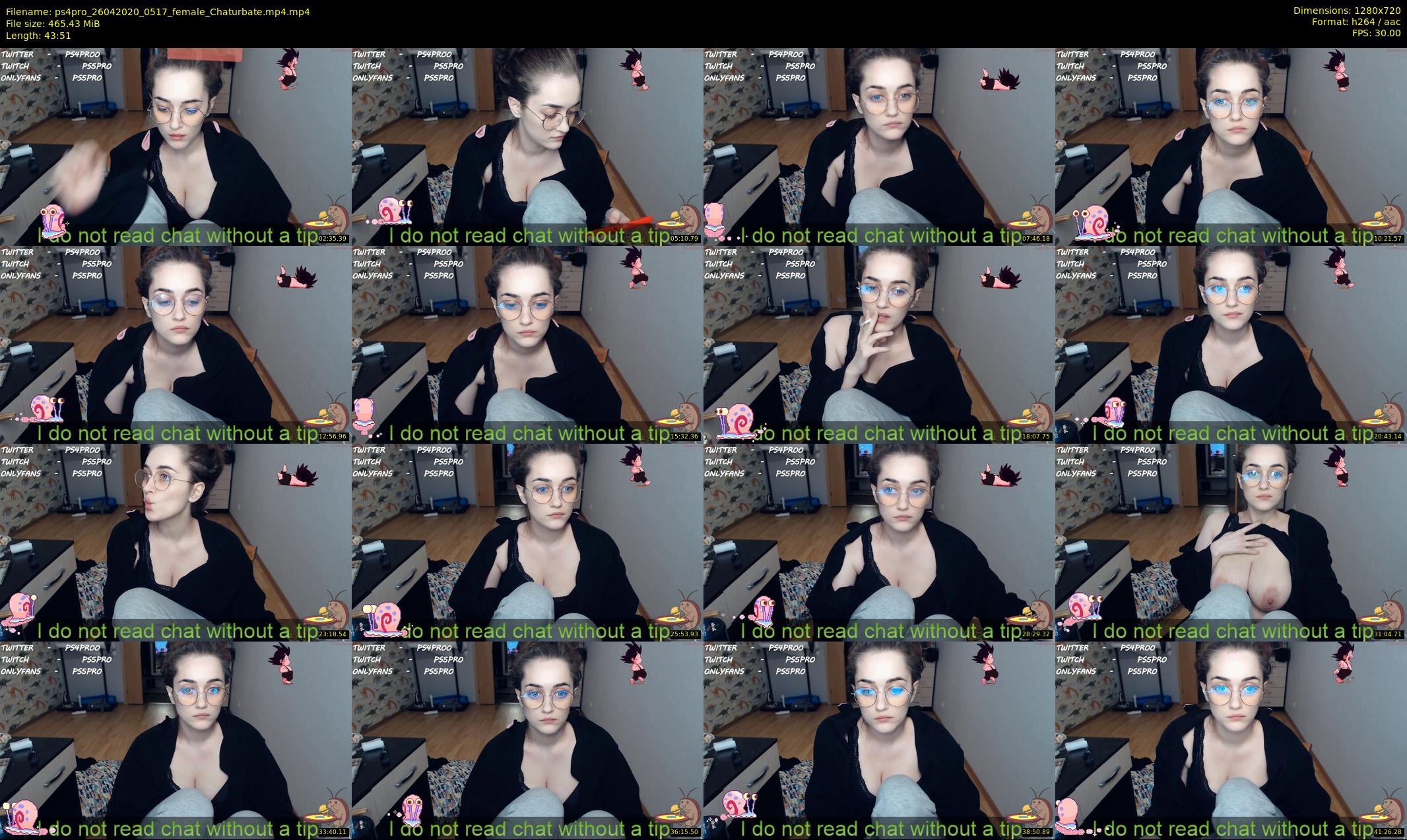 ps4pro — 44 minute Chaturbate female cam show recording, 720p, Apr 26, 2020