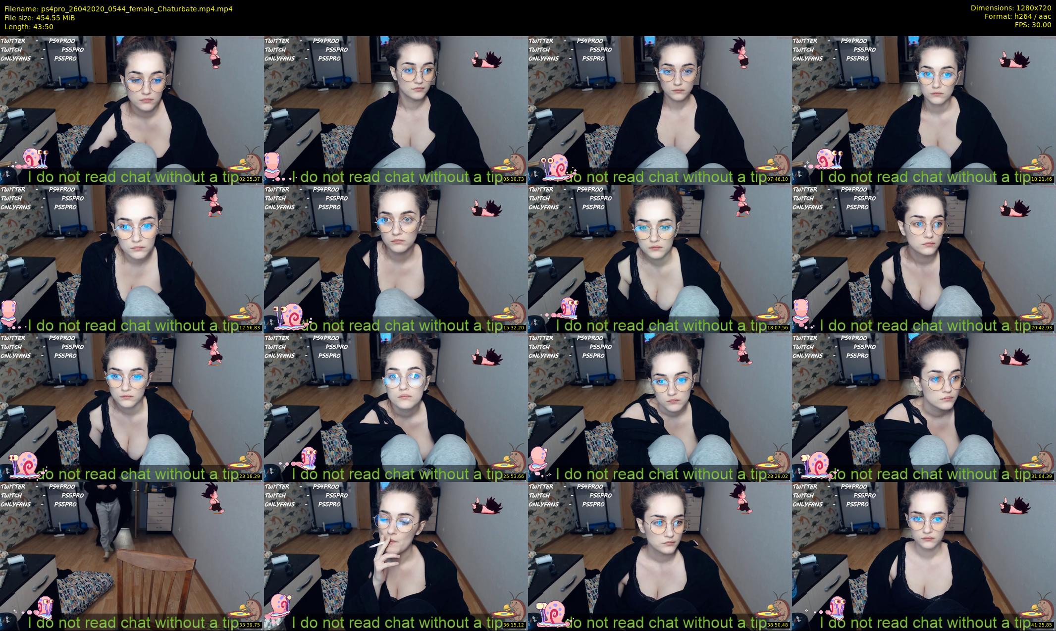ps4pro — 44 minute Chaturbate female cam show recording, 720p, Apr 26, 2020