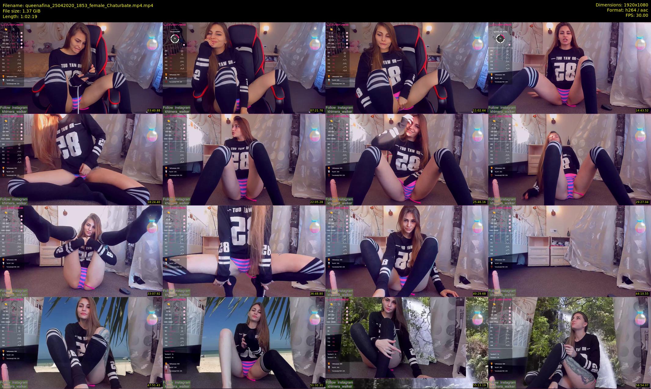 queenafina — 63 minute Chaturbate female cam show recording, 1080p, Apr 25, 2020