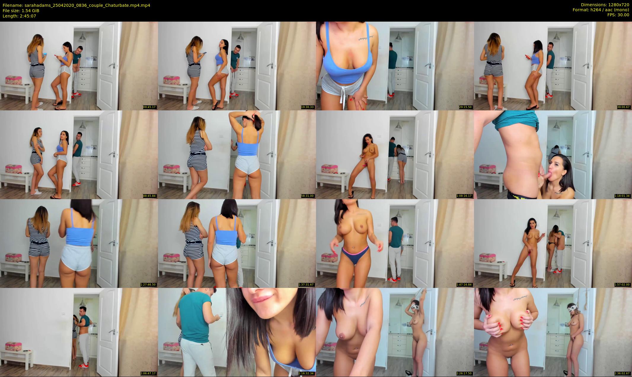 sarahadams — 166 minute Chaturbate female cam show recording, 720p, Apr 25, 2020