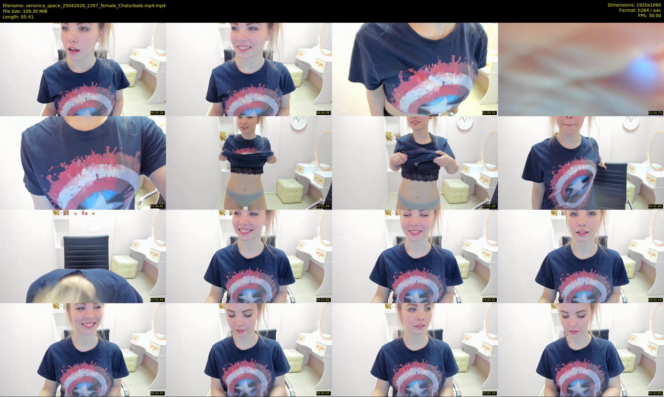 veronica_space — 6 minute Chaturbate female cam show recording, 1080p, Apr 25, 2020