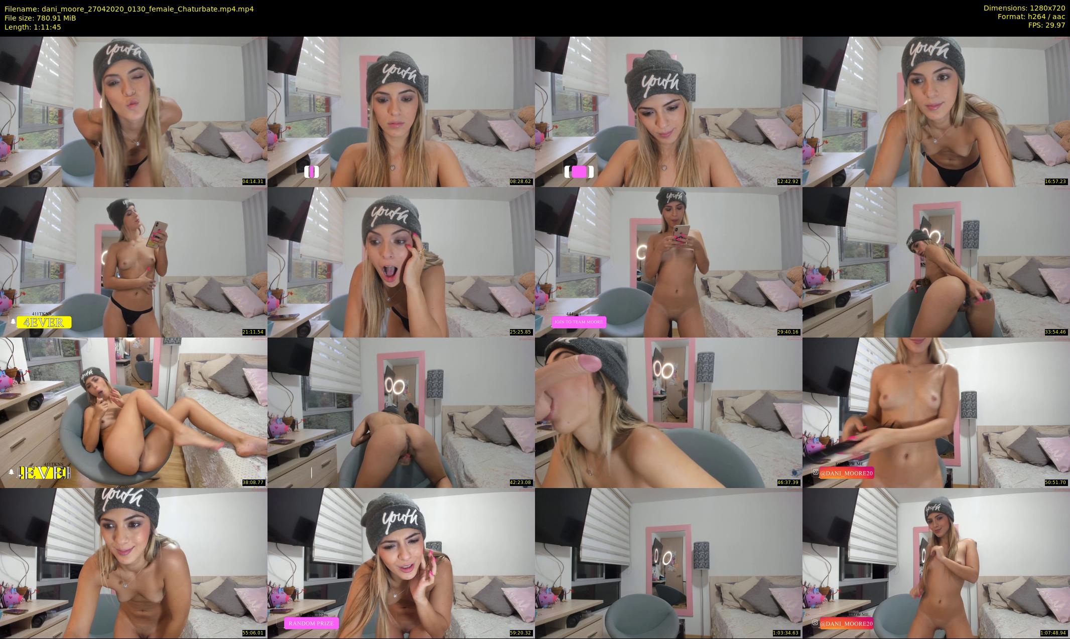 dani_moore — 72 minute Chaturbate female cam show recording, 720p, Apr 27, 2020