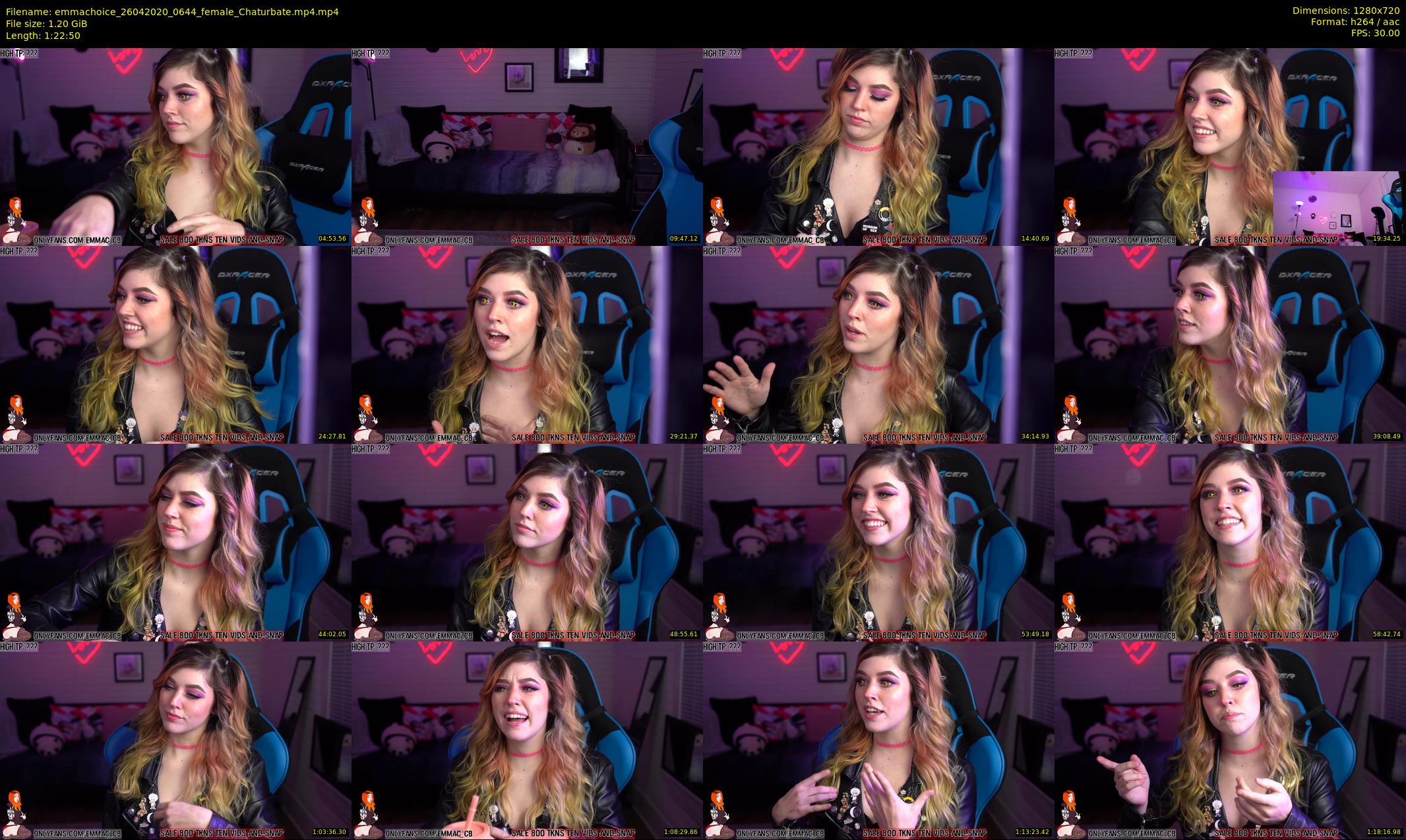 emmachoice — 83 minute Chaturbate female cam show recording, 720p, Apr 26, 2020