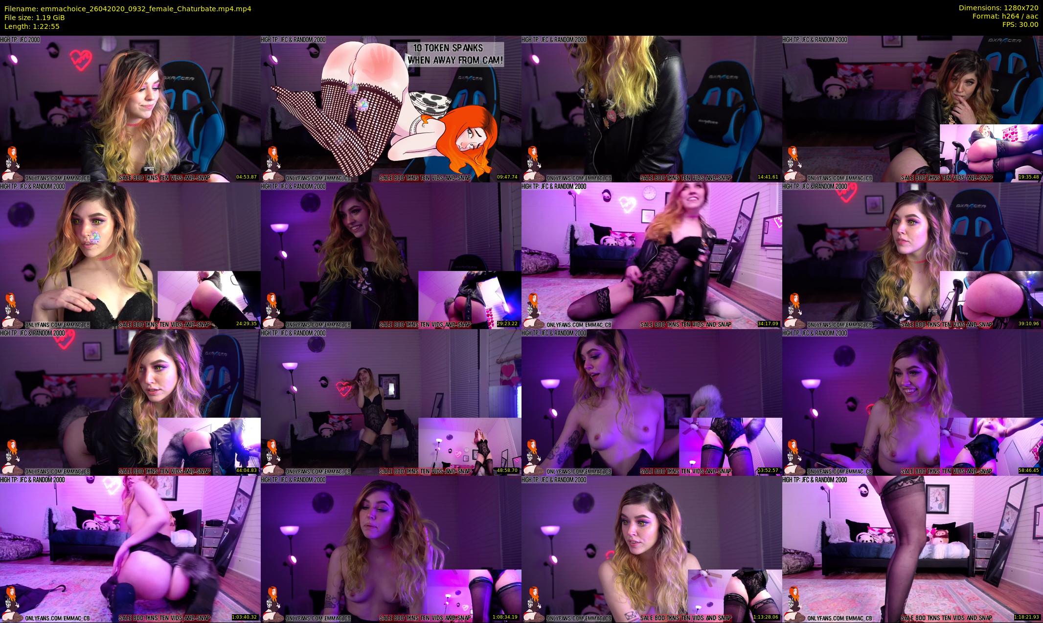 emmachoice — 83 minute Chaturbate female cam show recording, 720p, Apr 26, 2020