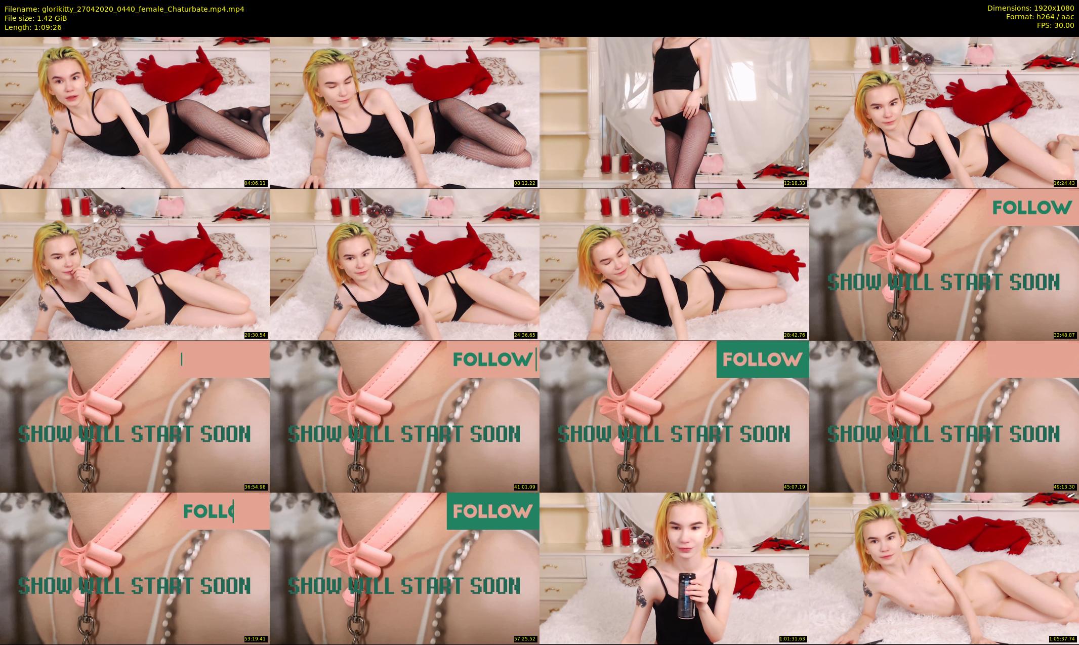 glorikitty — 70 minute Chaturbate female cam show recording, 1080p, Apr 27, 2020